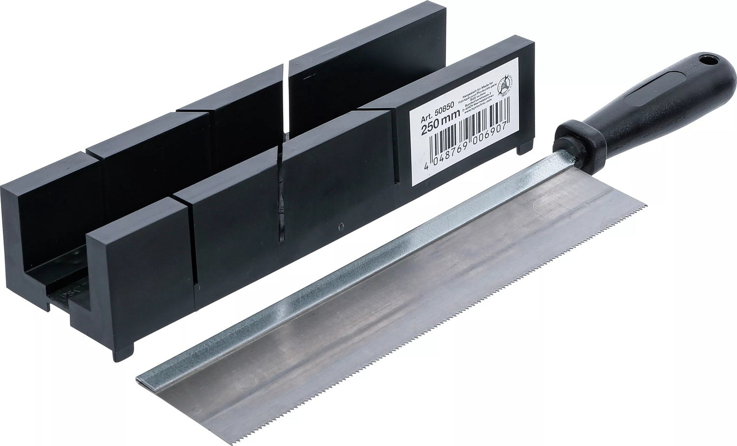 BGS DIY 50850 Schneidlade mit Feinsäge für 45 und 90 Grad Schnitte