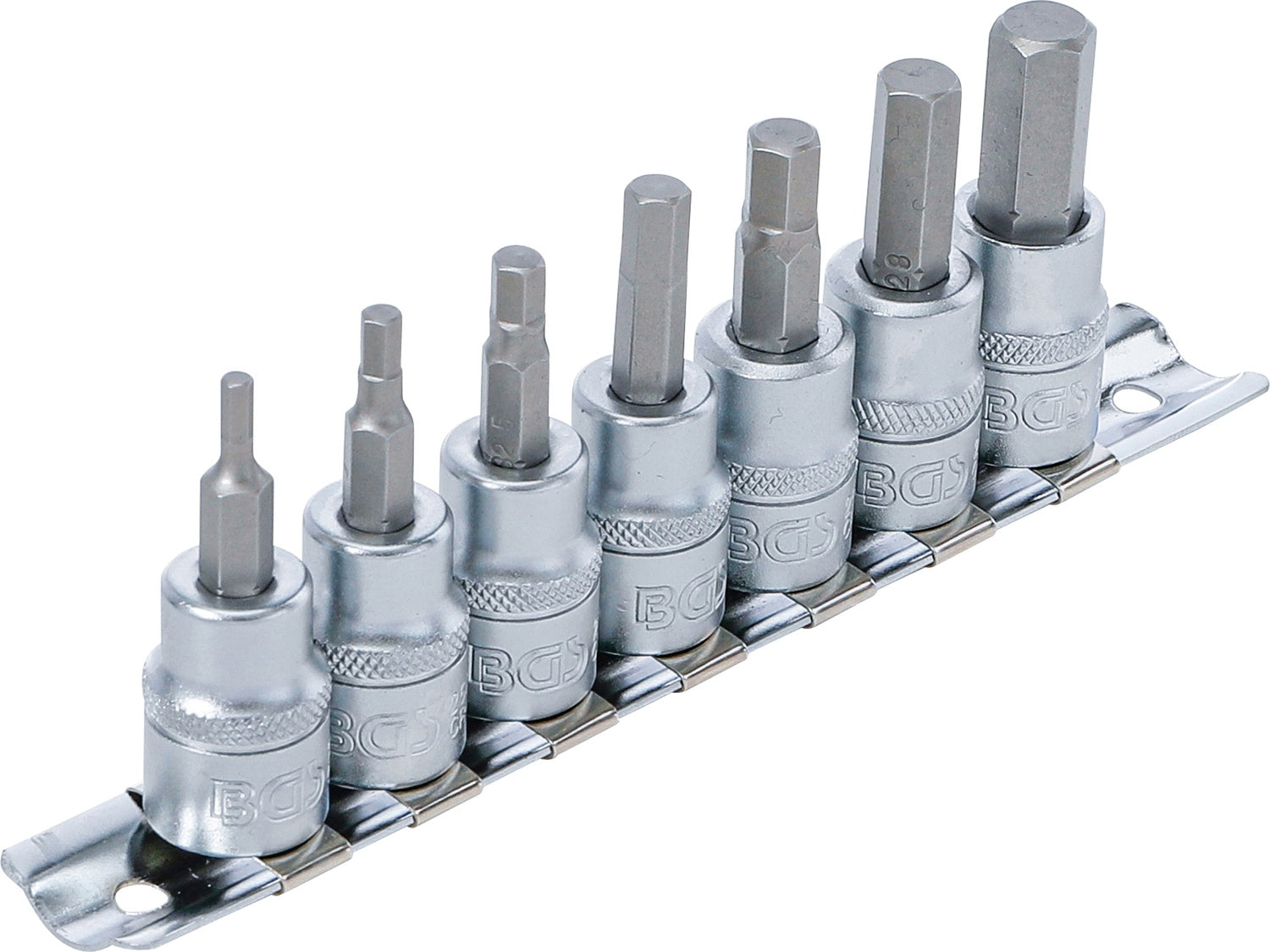 BGS 5107 Satz Biteinsätze Bits Innensechskant 3-10mm Antrieb 10mm (3/8")