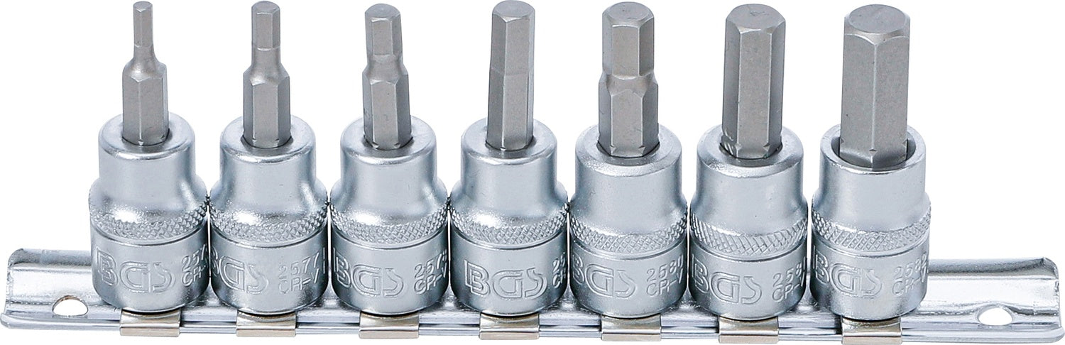 BGS 5107 Satz Biteinsätze Bits Innensechskant 3-10mm Antrieb 10mm (3/8")