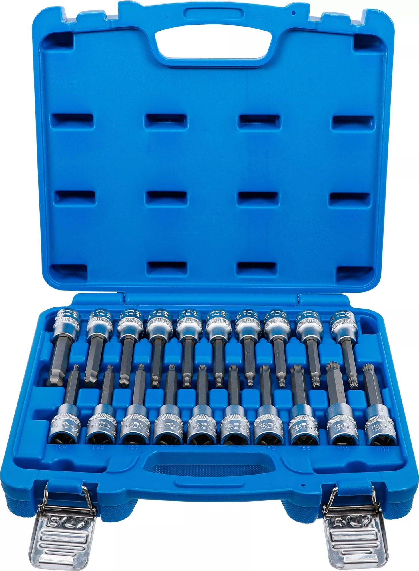 BGS 5170 Satz Biteinsätze Innenvierkant 12,5mm (1/2") Innensechskant T-Profil (für Torx) Innenvielzahn (für XZN) mit Kugelkopf
