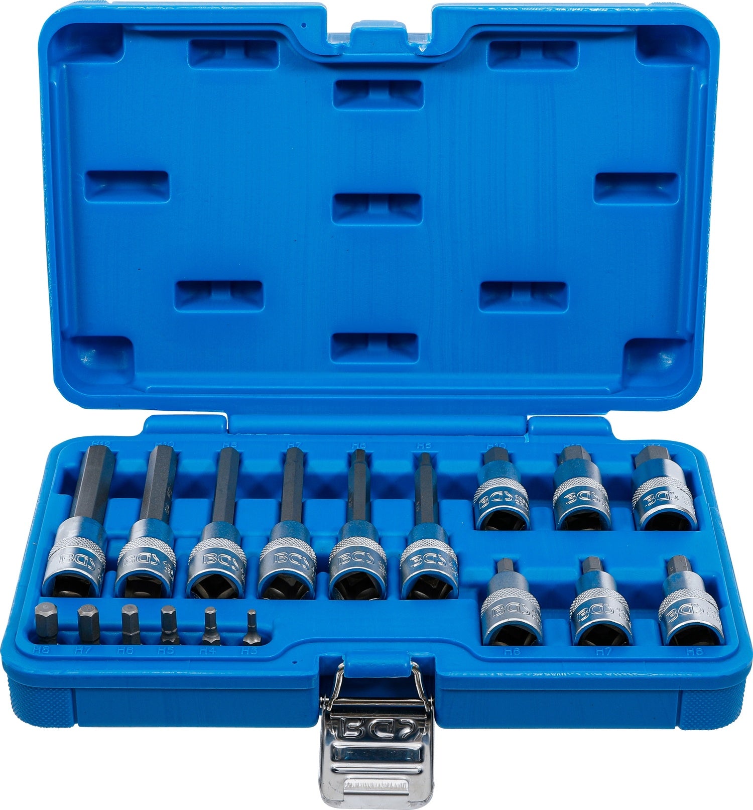 BGS 5171 Satz Biteinsätze Innensechskant Antrieb 6,3mm (1/4") 12,5 mm (1/2") 18 teilig