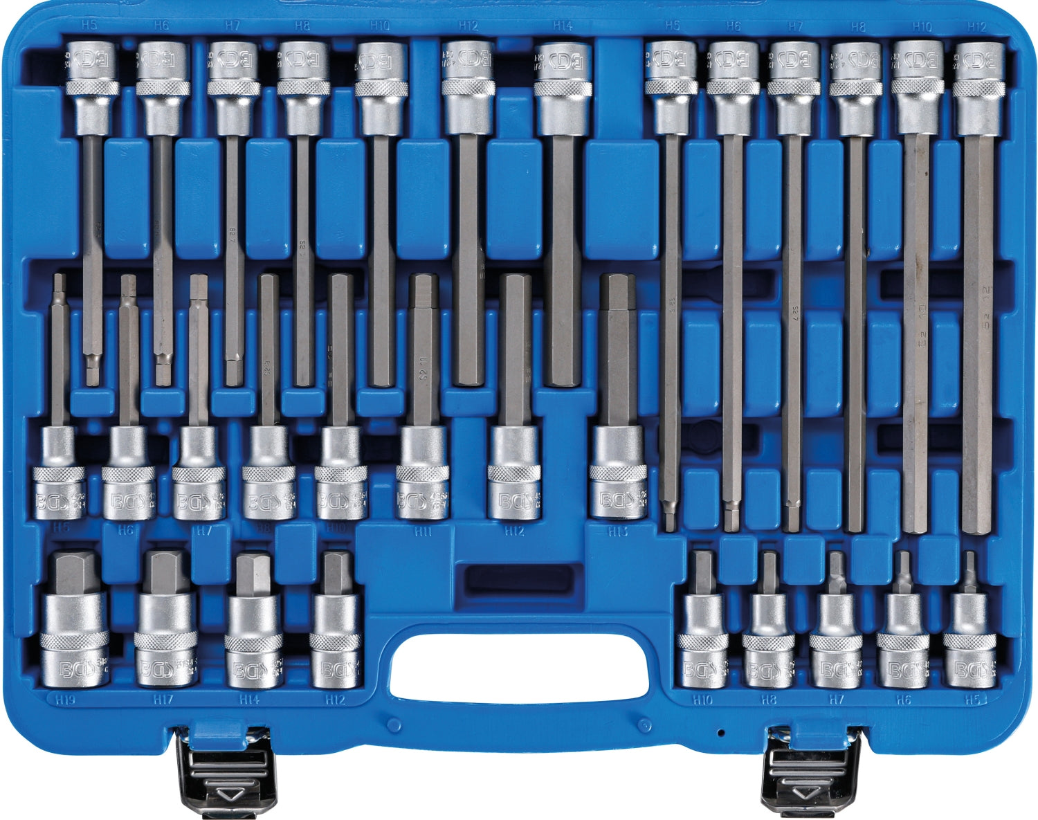 BGS 5181 Bit Satz Innensechskant 30 teilig 55 100 140 200 mm Länge, 12,5mm (1/2") Antrieb