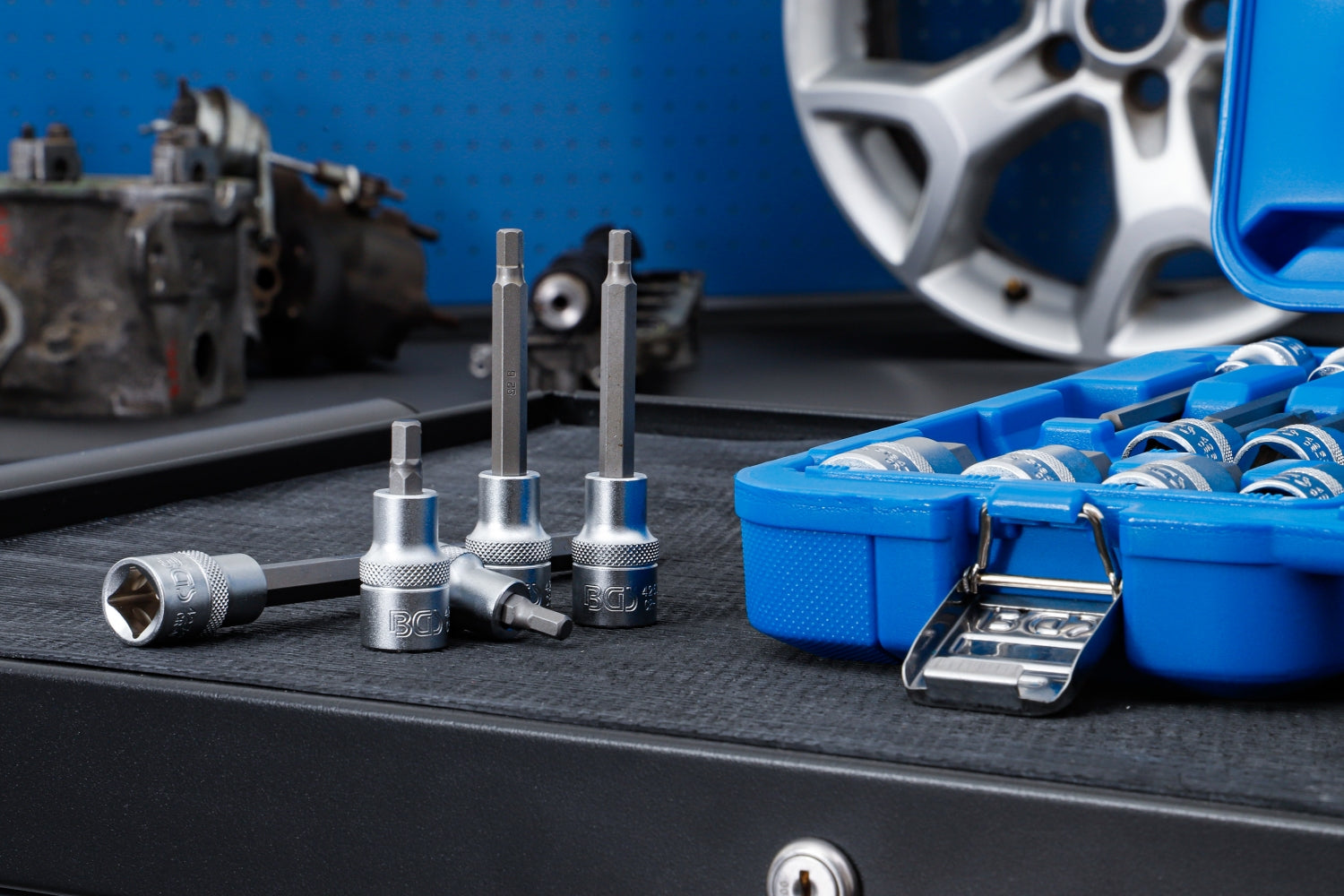 BGS 5181 Bit Satz Innensechskant 30 teilig 55 100 140 200 mm Länge, 12,5mm (1/2") Antrieb