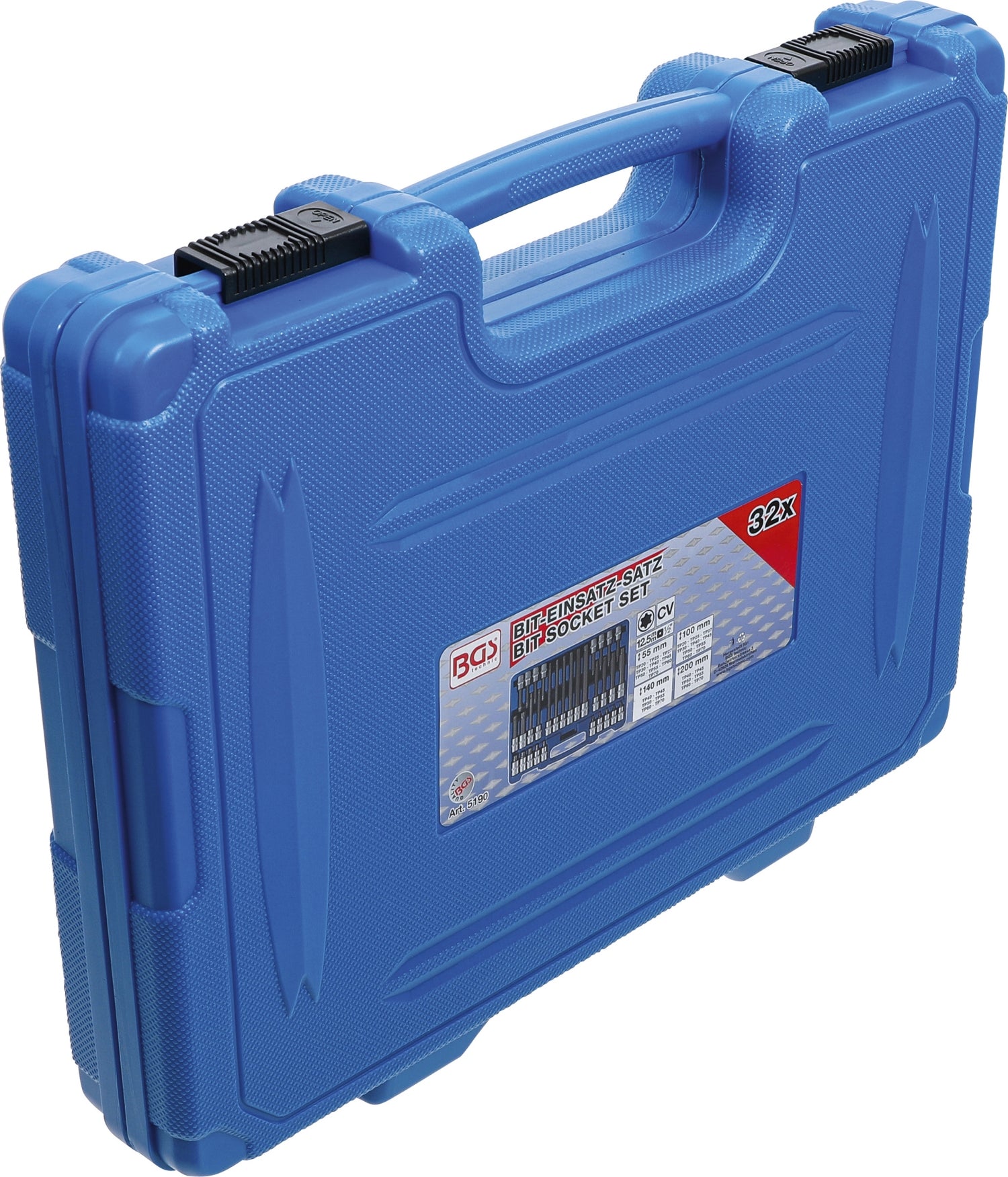 BGS 5190 Satz Biteinsätze TP-Profil (für Torx Plus) TP20 - TP70 Antrieb 12,5mm (1/2")