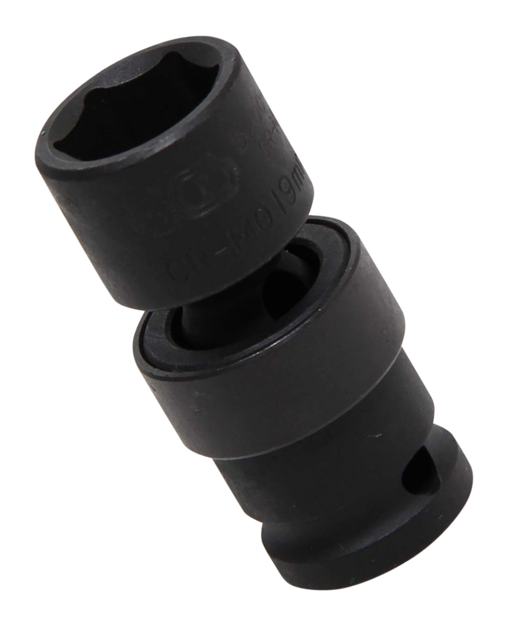 BGS 5200-19 Kraft Kugelgelenkeinsatz Impact Nuss SW 19mm Antrieb 12,5mm (1/2") für Schlagschrauber geeignet