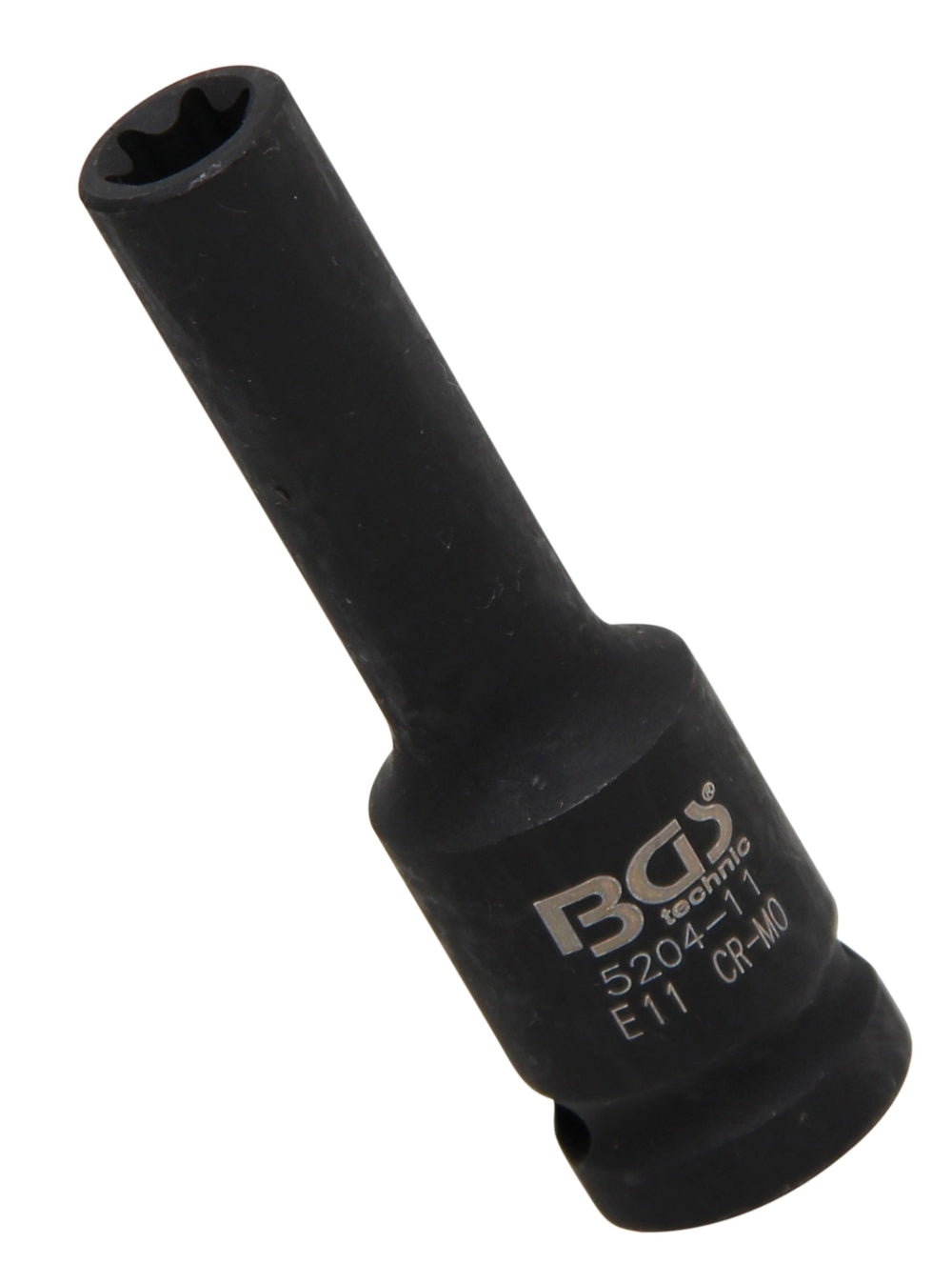 BGS 5204-11 Impact Nuss / Krafteinsatz E-Profil tief SW E11 Antrieb 12,5mm (1/2") für Schlagschrauber geeignet