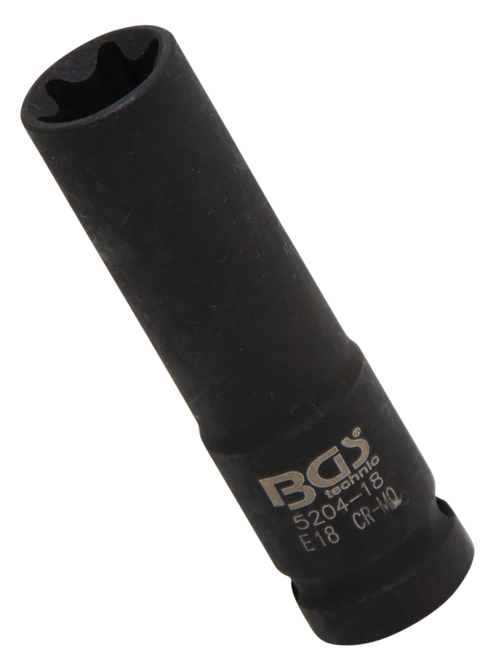 BGS 5204-18 Impact Nuss / Krafteinsatz E-Profil tief SW E18 Antrieb 12,5mm (1/2") für Schlagschrauber geeignet