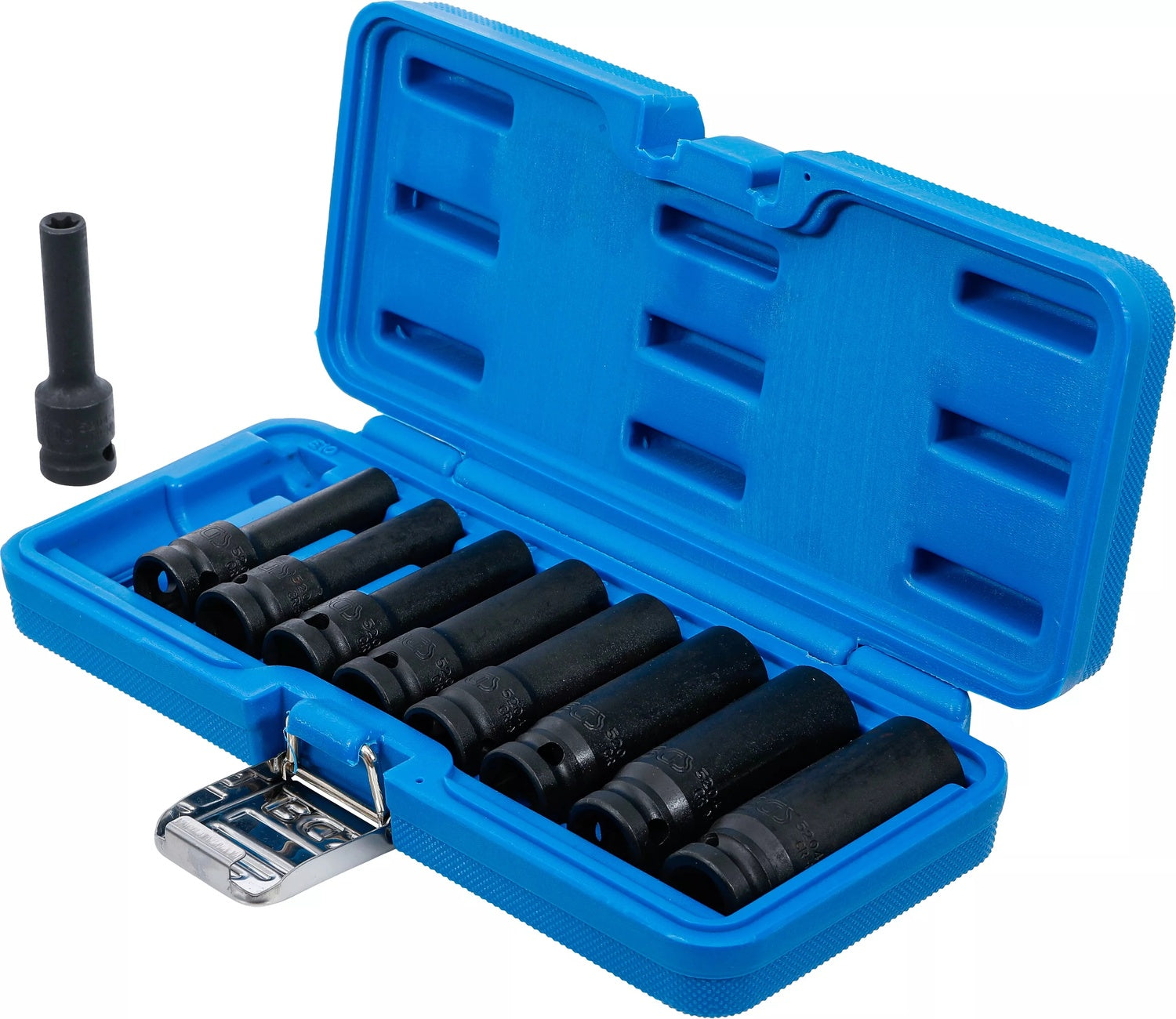 BGS 5204 Satz Kraft Steckschlüsseleinsätze E-Profil tief Antrieb Innenvierkant 12,5mm (1/2") SW E10 - E24