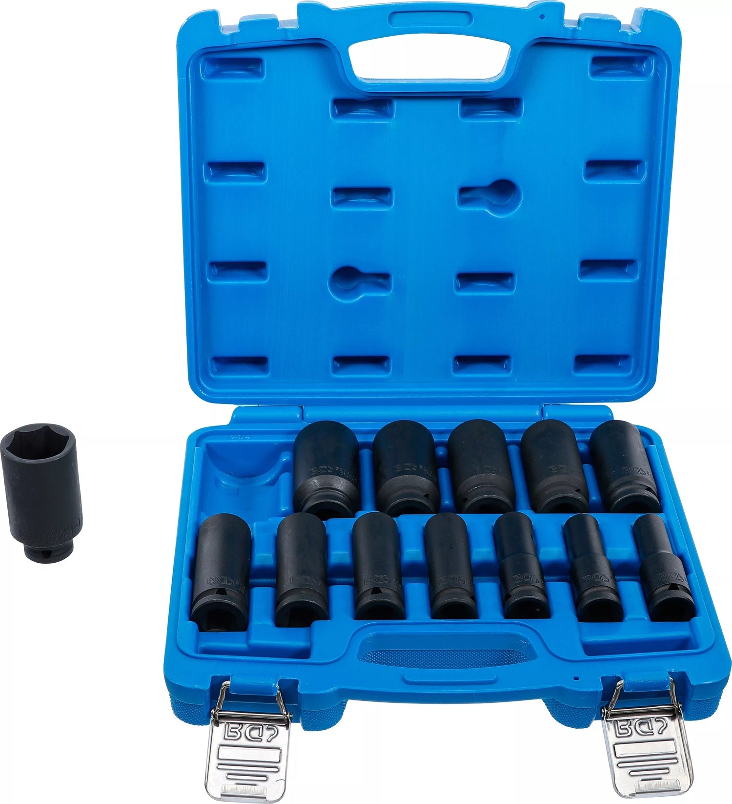 BGS 5208 ZOLL Satz Kraft Steckschlüsseleinsätze Sechskant tief Antrieb Innenvierkant 12,5mm (1/2")