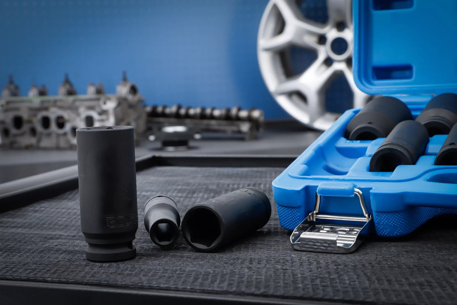 BGS 5208 ZOLL Satz Kraft Steckschlüsseleinsätze Sechskant tief Antrieb Innenvierkant 12,5mm (1/2")