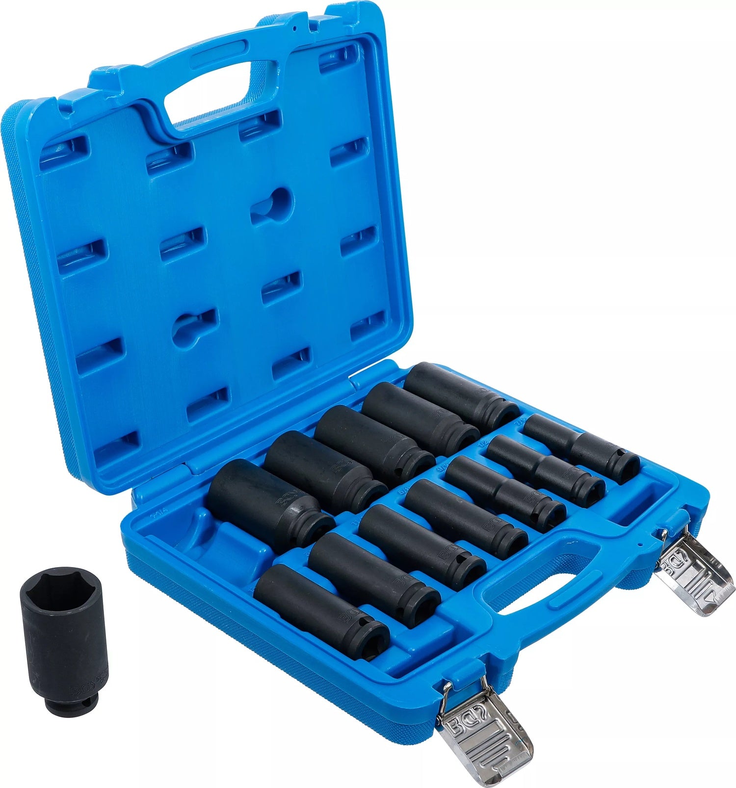 BGS 5208 ZOLL Satz Kraft Steckschlüsseleinsätze Sechskant tief Antrieb Innenvierkant 12,5mm (1/2")