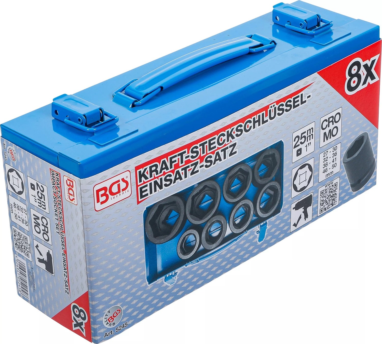 BGS 5245 Satz IMPACT Nüsse Größe 27-50mm Antrieb 25mm (1")