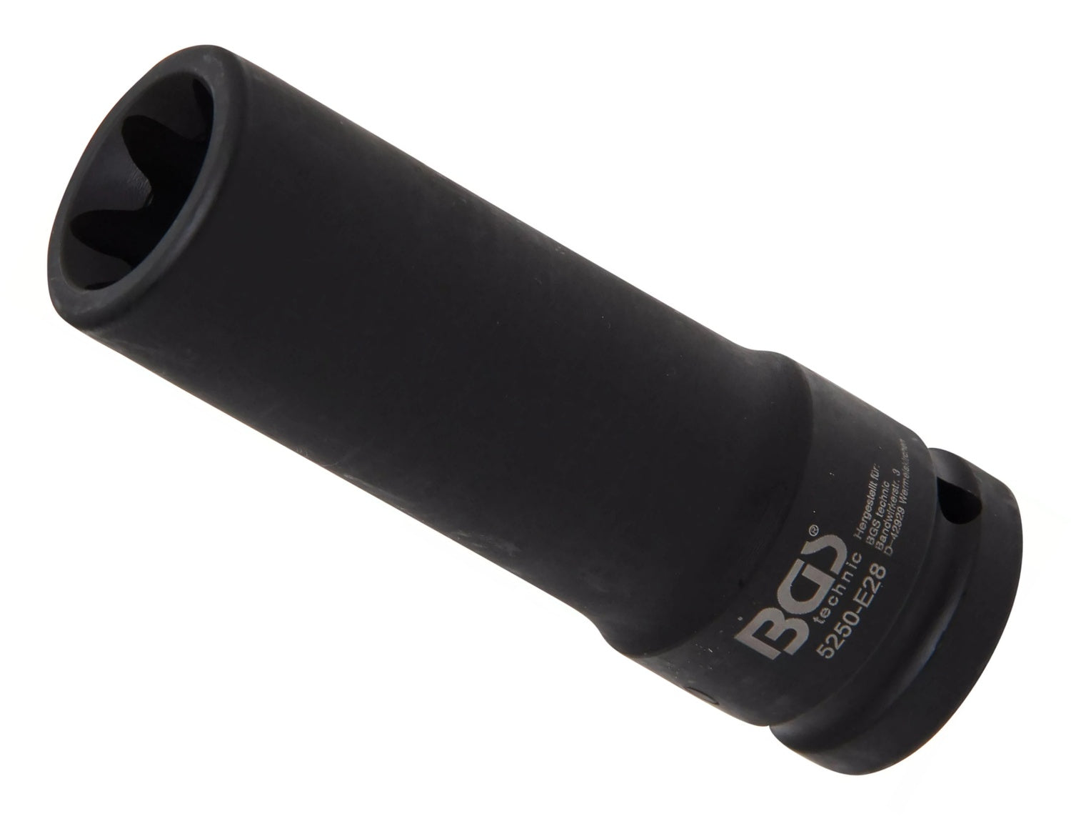 BGS 5250-E28 Impact Nuss E28mm E-Profil lang/tief Antrieb 20mm (3/4") für Schlagschrauber
