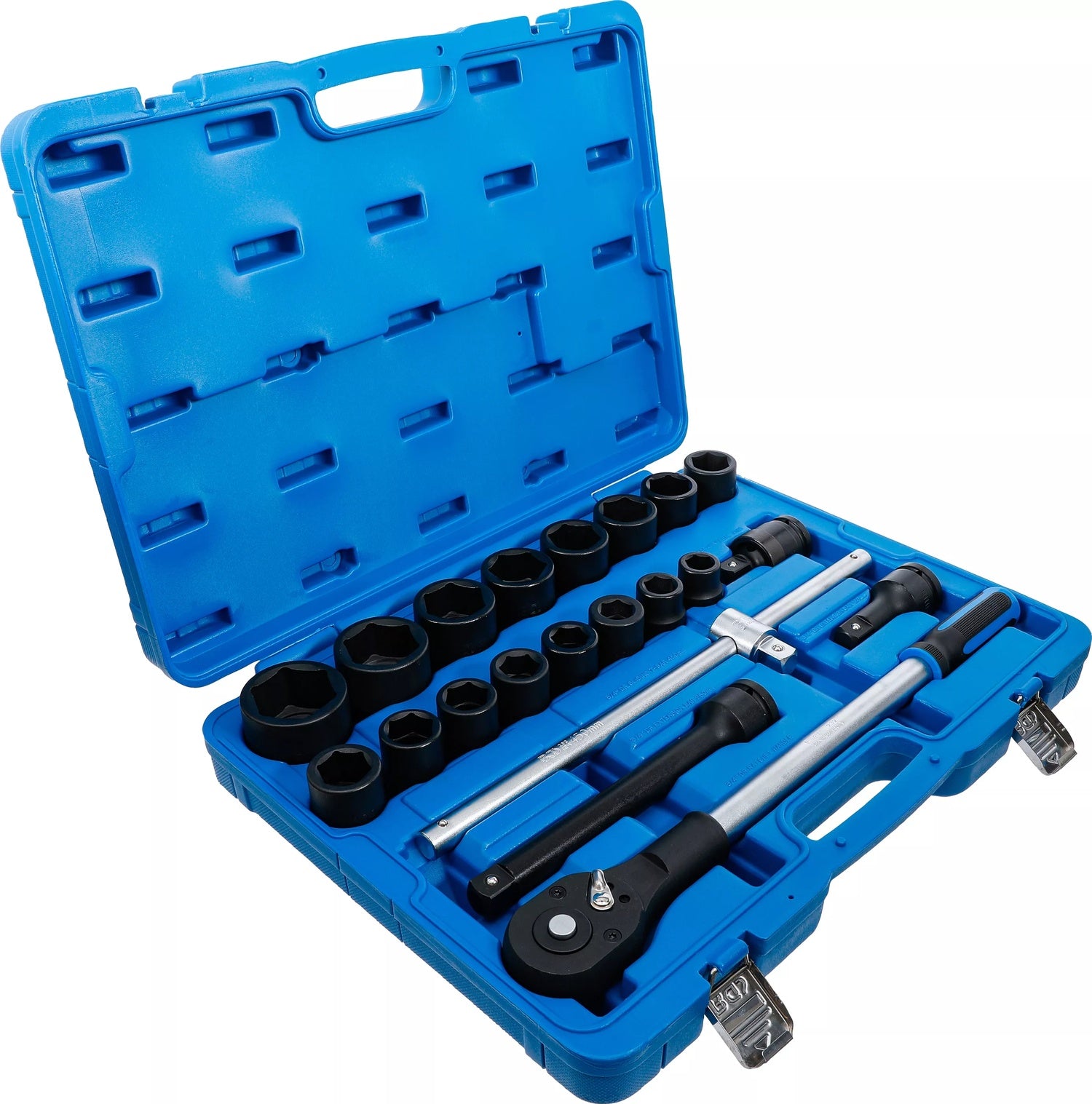 BGS 5258 Satz Kraft Steckschlüssel Antrieb 20mm (3/4") SW 19 - 50mm 21 teilig