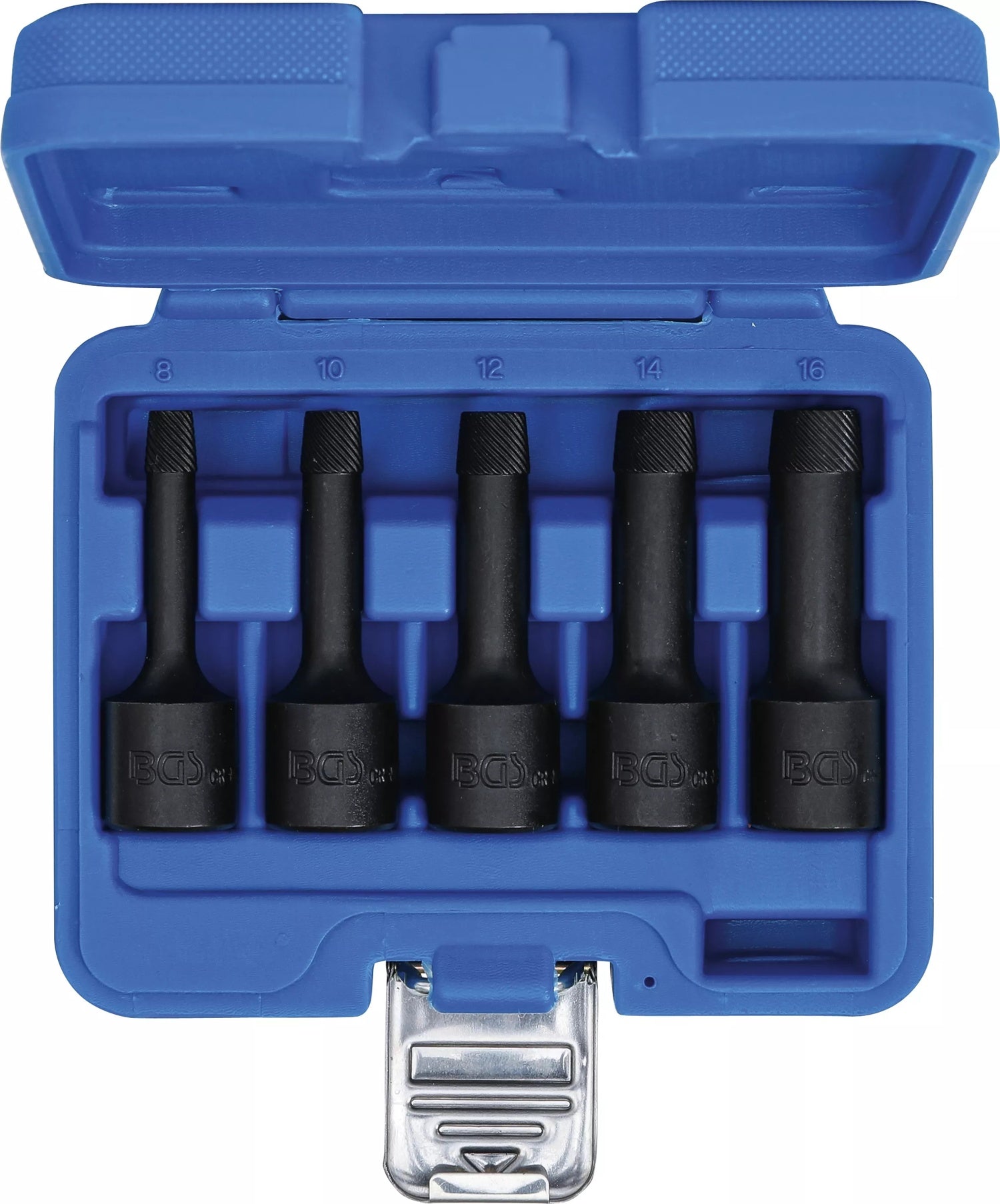 BGS 5261 Satz Steckschlüssel Spiralprofil Schraubenausdreher Antrieb 12,5mm (1/2") SW 8-16mm