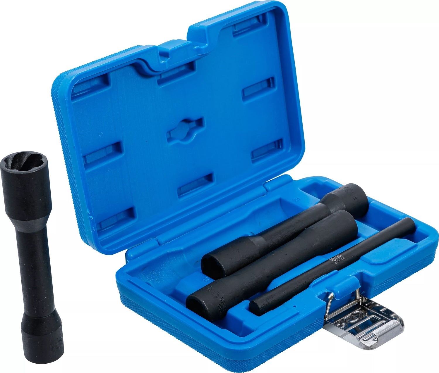 BGS 5264 Satz Steckschlüssel Spiralprofil tief Schraubenausdreher Antrieb 12,5mm (1/2") SW 17-21mm