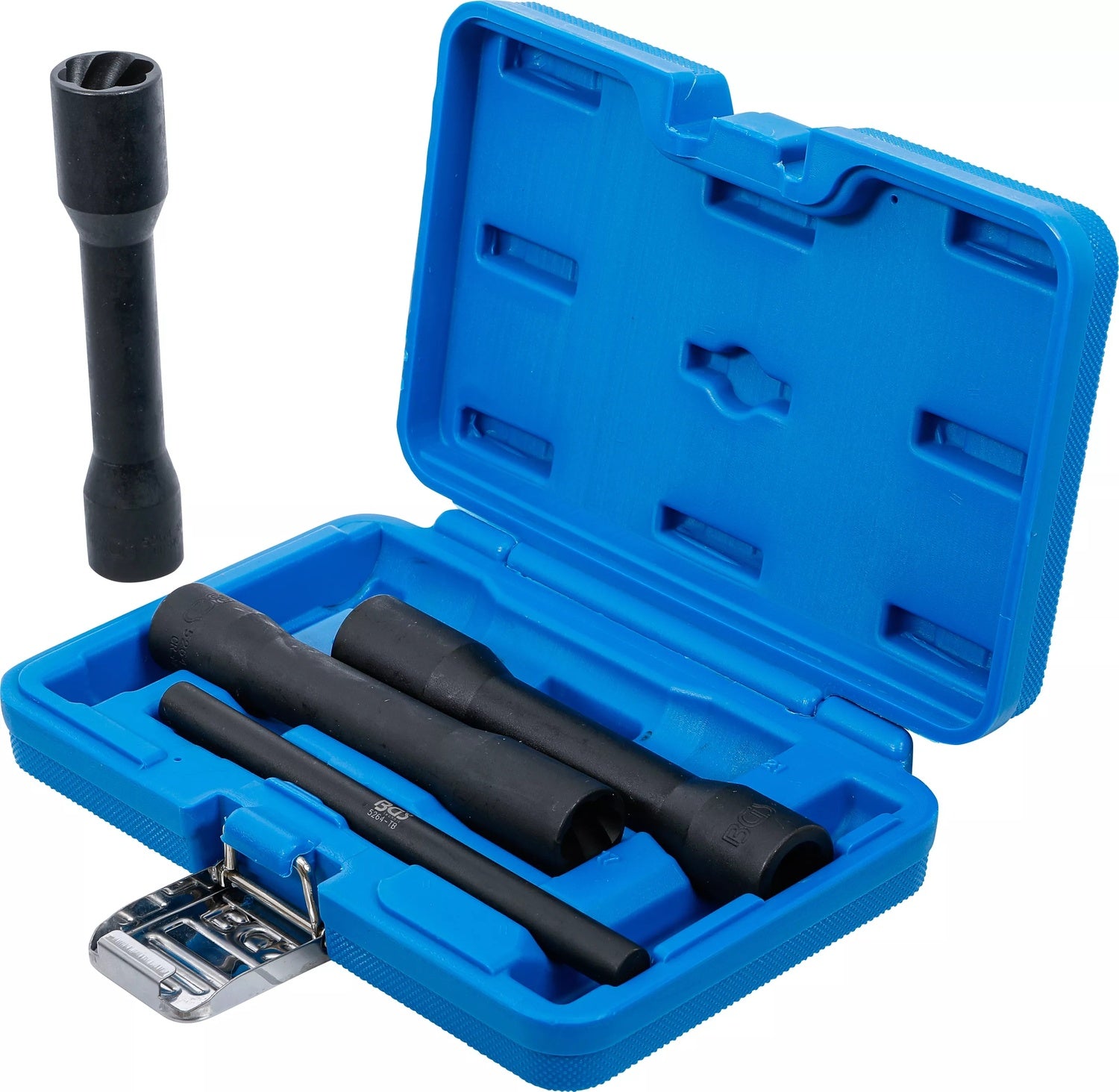 BGS 5264 Satz Steckschlüssel Spiralprofil tief Schraubenausdreher Antrieb 12,5mm (1/2") SW 17-21mm