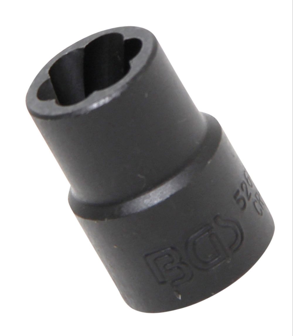 BGS 5266-13 Steckschlüsseleinsatz Spiralprofil Schraubenausdreher SW 13mm Antrieb 12,5mm (1/2")