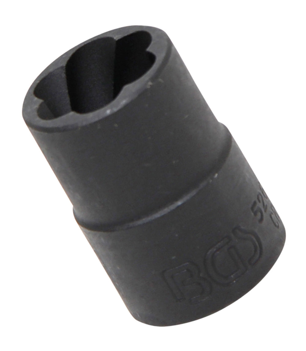 BGS 5266-15 Steckschlüsseleinsatz Spiralprofil Schraubenausdreher SW 15mm Antrieb 12,5mm (1/2")