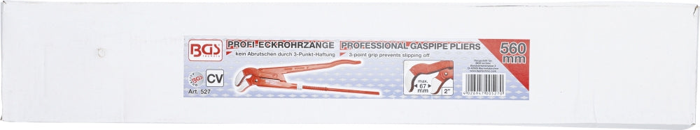 BGS 527 Eckrohrzange 2" 3-Punkt-Haftung