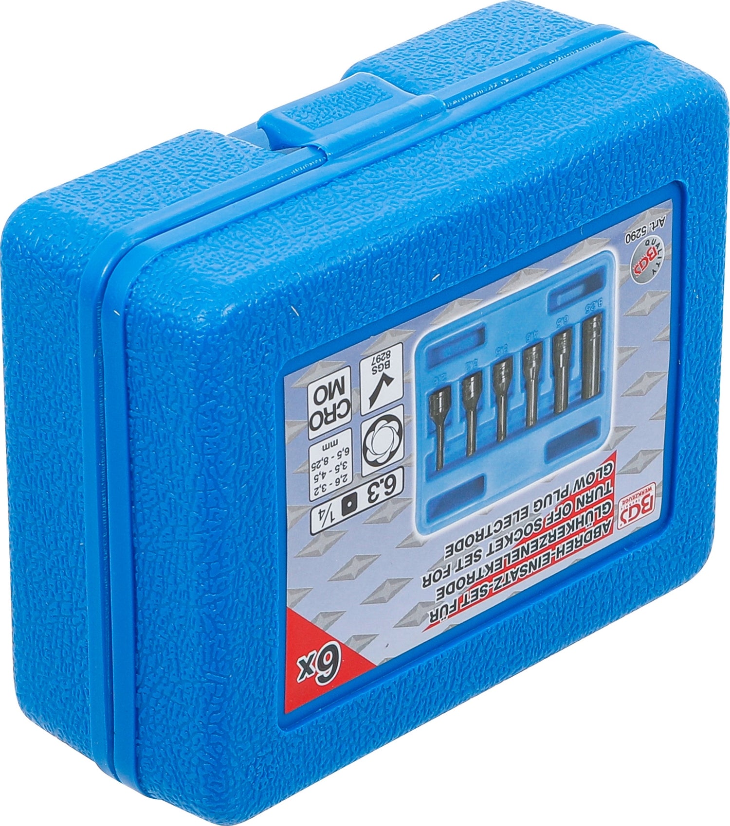 BGS 5290 Satz Abdreh Einsatz Einsätze für Glühkerzenelektrode Antrieb 6,3mm (1/4")