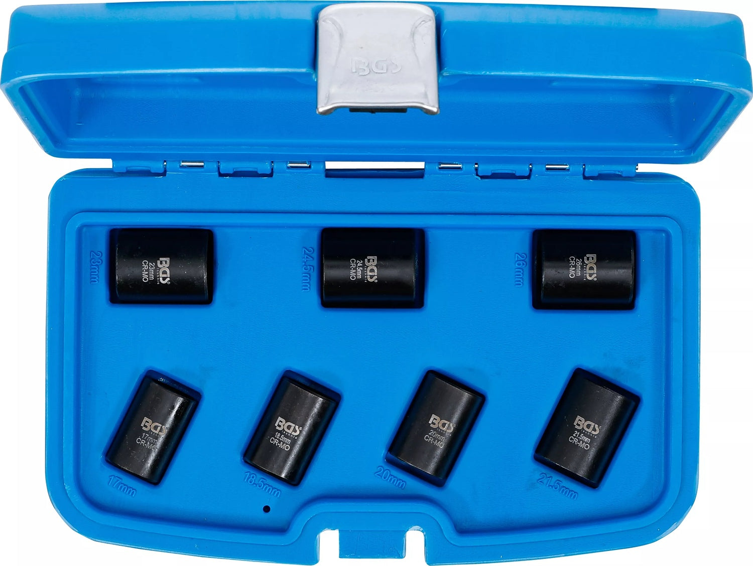 BGS 5291 Satz Steckschlüsseleinsatz Spiralprofil Schraubenausdreher SW 17-26mm Antrieb 12,5mm (1/2")