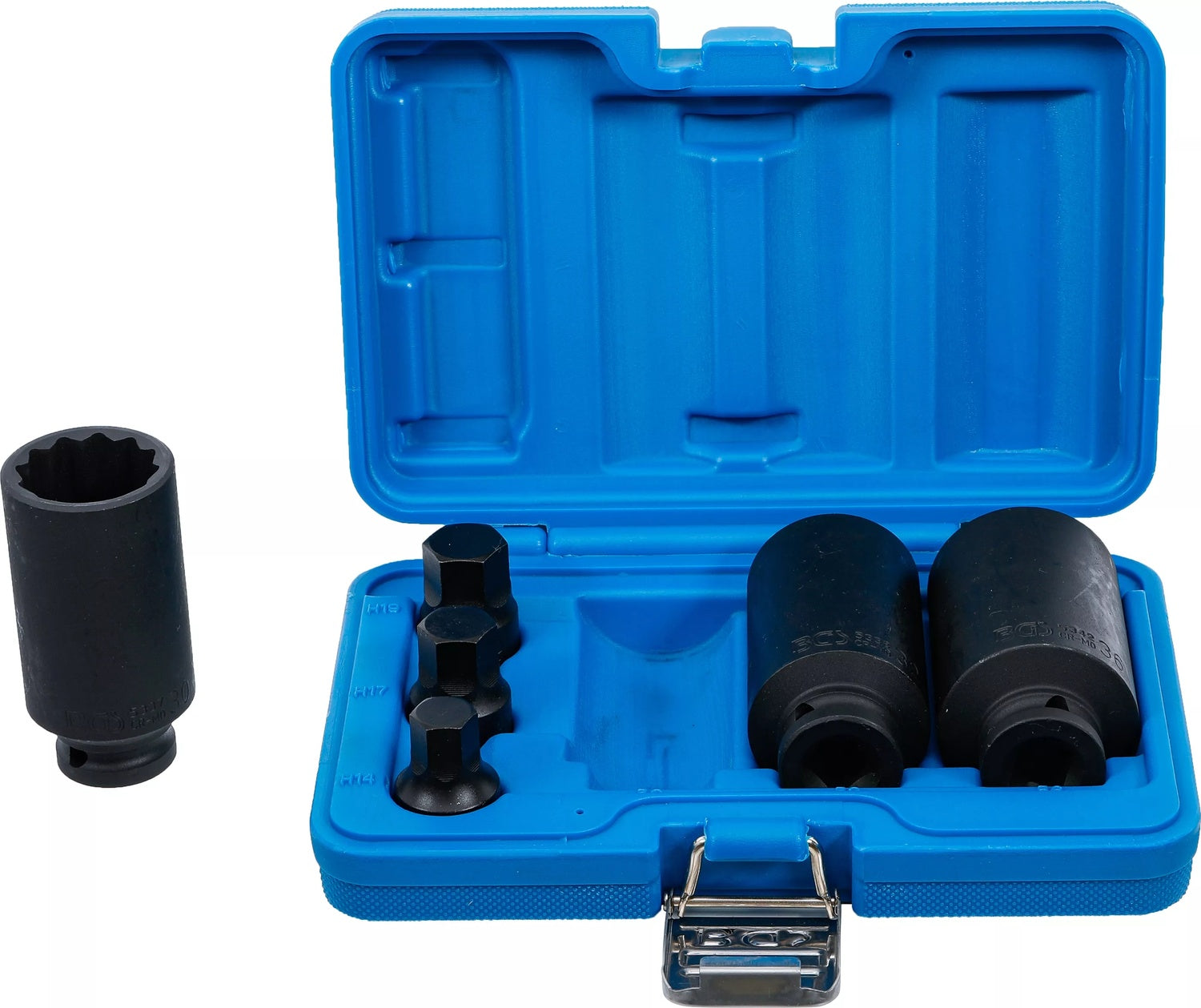 BGS 5334 IMPACT Nüsse 30 32 36 mm + 3 Innensechskant 14 17 19mm spez. Antriebswellen