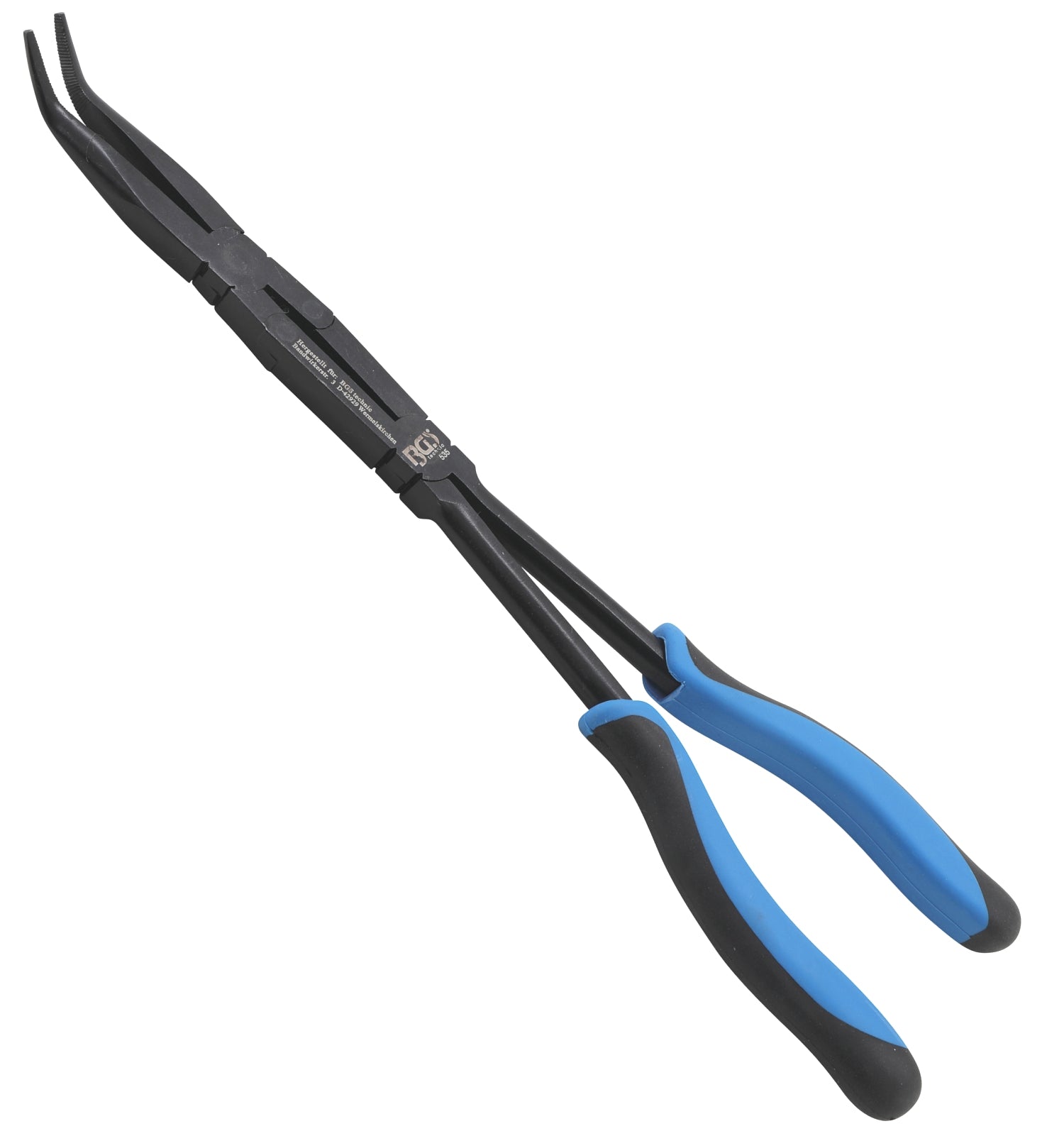 BGS 535 Zange Doppelgelenk mit abgewinkelter Spitze Länge 350mm