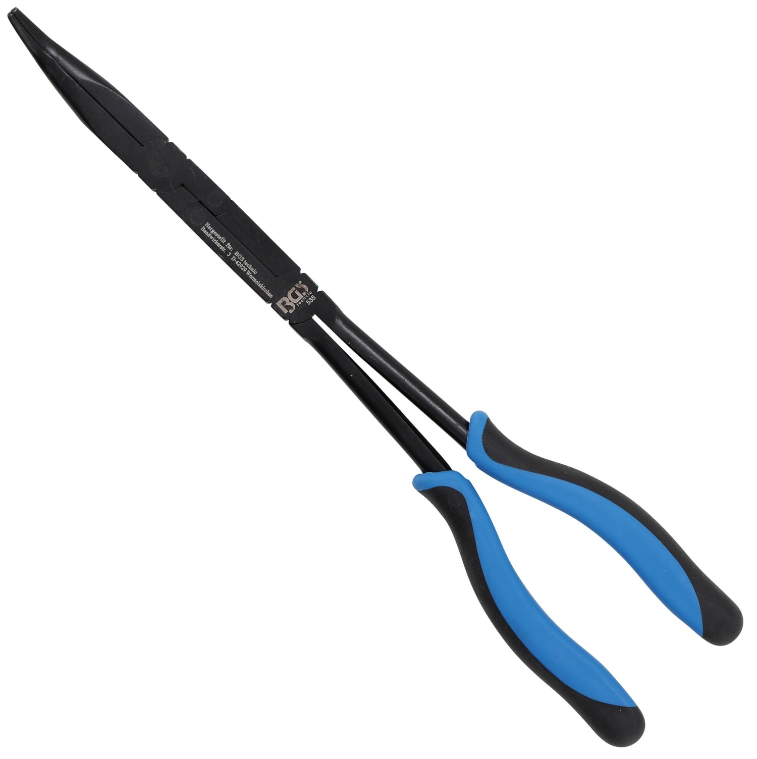 BGS 535 Zange Doppelgelenk mit abgewinkelter Spitze Länge 350mm