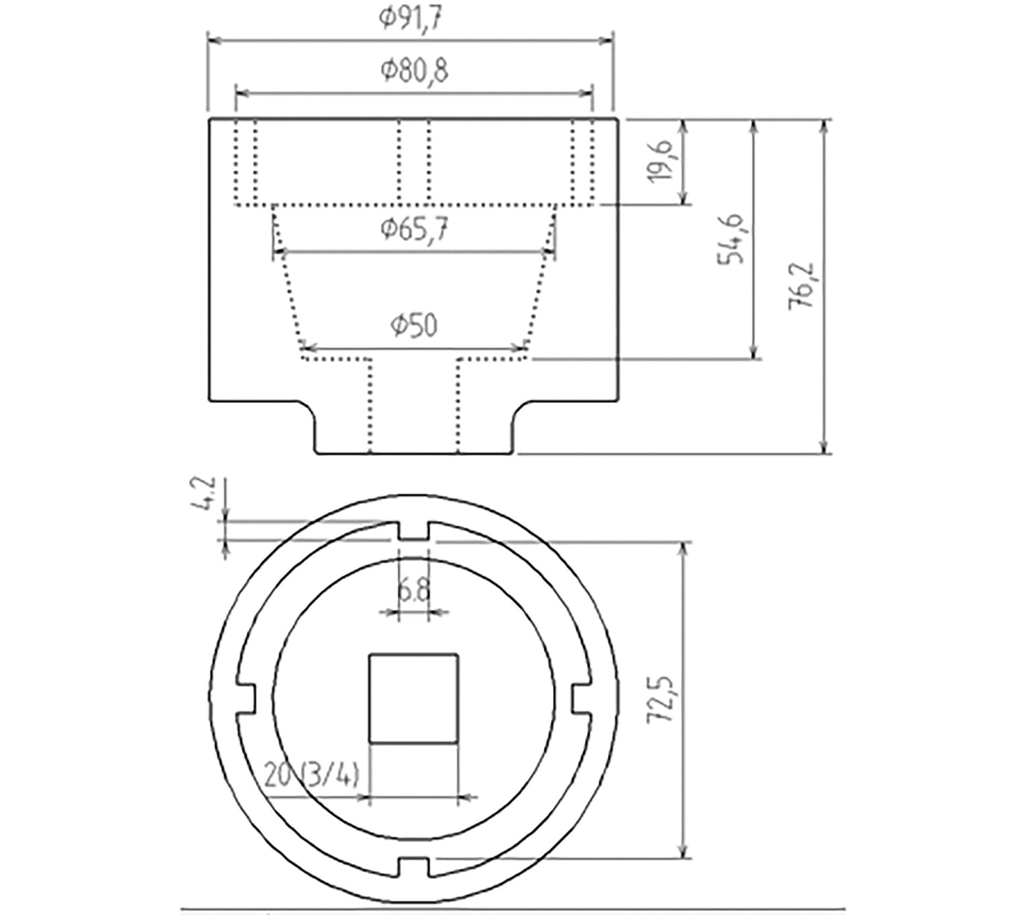 BGS 5421 Zapfenschlüssel für Getriebeflansch für Scania Ø 72mm / 80mm