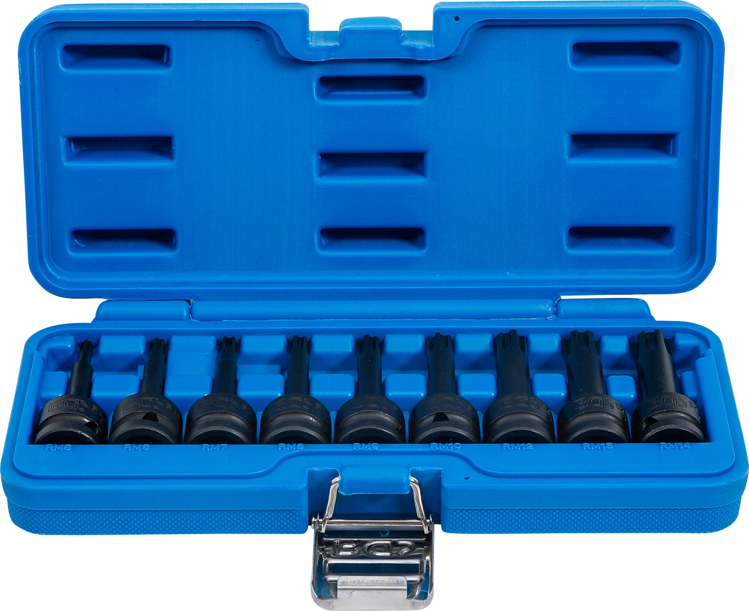 BGS 5483 Satz Kraft Biteinsätze Keil-Profil (für Ribe) M5 - M14 Antrieb 12,5mm (1/2")