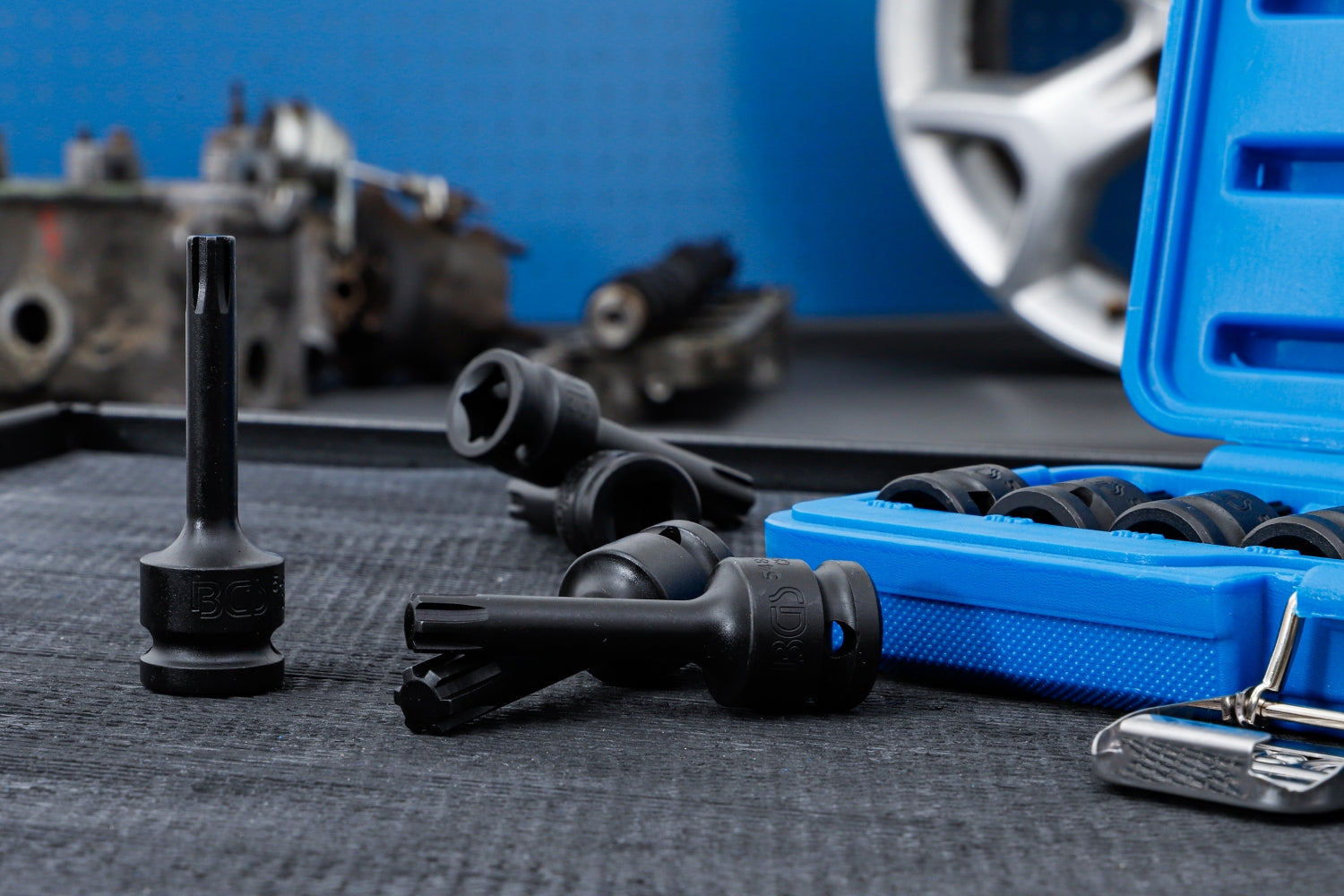 BGS 5483 Satz Kraft Biteinsätze Keil-Profil (für Ribe) M5 - M14 Antrieb 12,5mm (1/2")