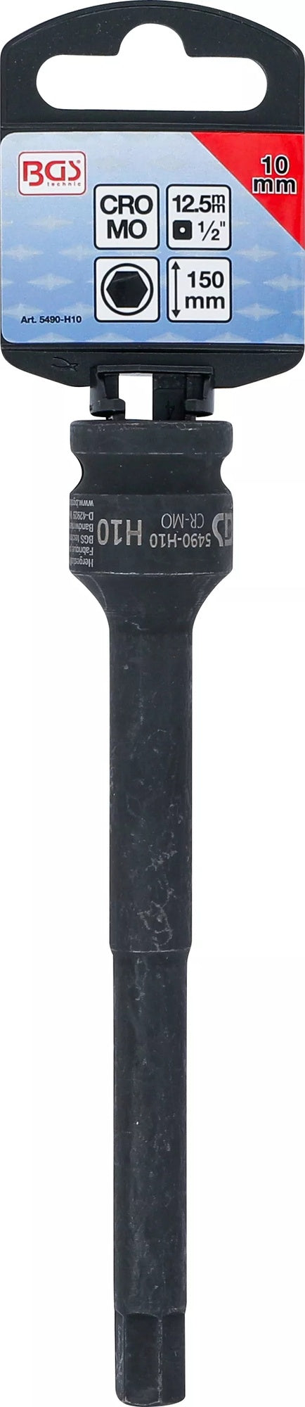 BGS 5490-H10 Kraft Biteinsatz Länge 150mm Antrieb 12,5mm (1/2") Innensechskant 10mm