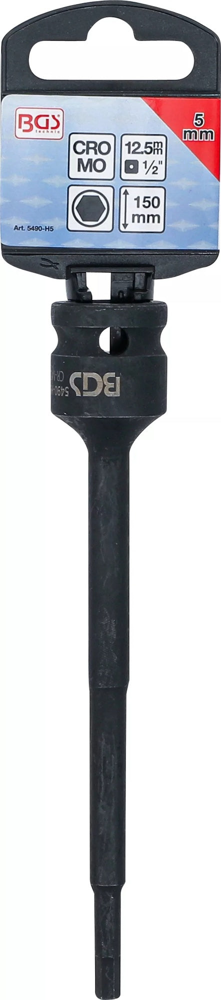 BGS 5490-H5 Kraft Biteinsatz Länge 150mm Antrieb 12,5mm (1/2") Innensechskant 5mm