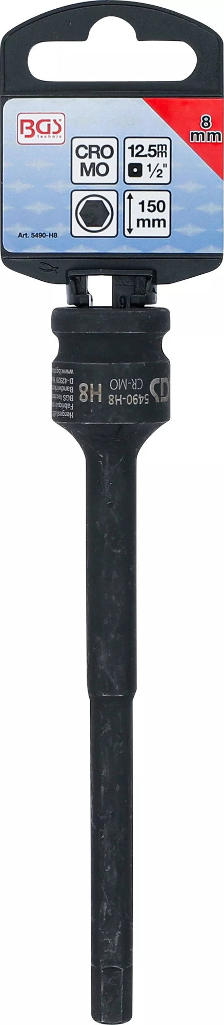 BGS 5490-H8 Kraft Biteinsatz Länge 150mm Antrieb 12,5mm (1/2") Innensechskant 8mm