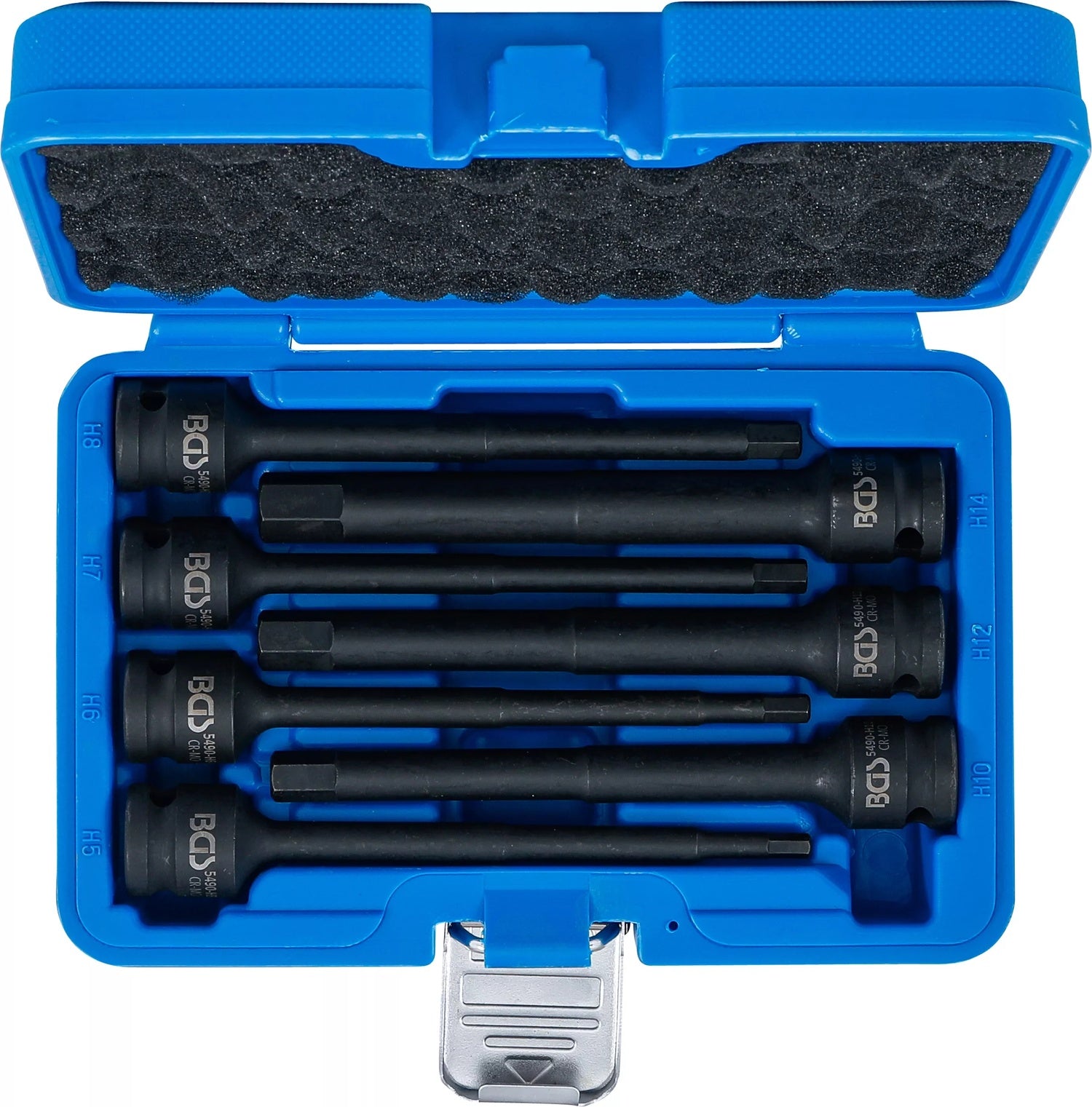 BGS 5490 Satz Kraft Biteinsatz Länge 150mm Antrieb 12,5mm (1/2") Innensechskant 5 - 14mm 7 teilig
