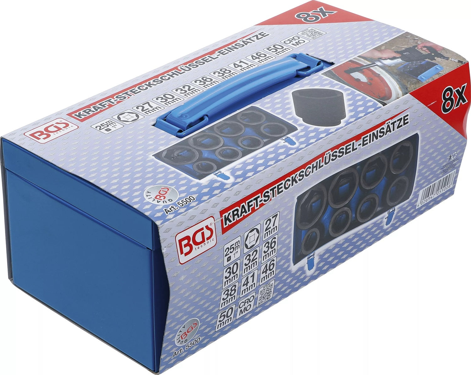 BGS 5500 Satz IMPACT Nüsse lang / tief Größe 27-50mm Antrieb 25mm (1")