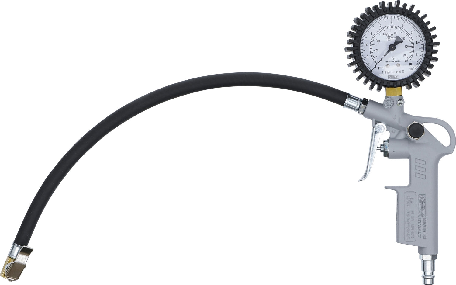 BGS 55400 Druckluft Reifenfüllpistole Reifenfüller geeicht 0 - 10 bar Füllschlauchs ca. 400mm