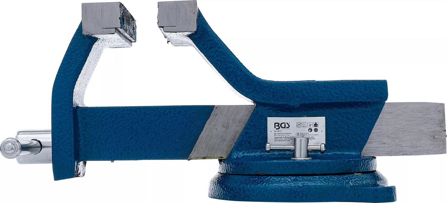 BGS 58115 Stahl Schraubstock geschmiedet mit 150mm Spannbacken 360° drehbar