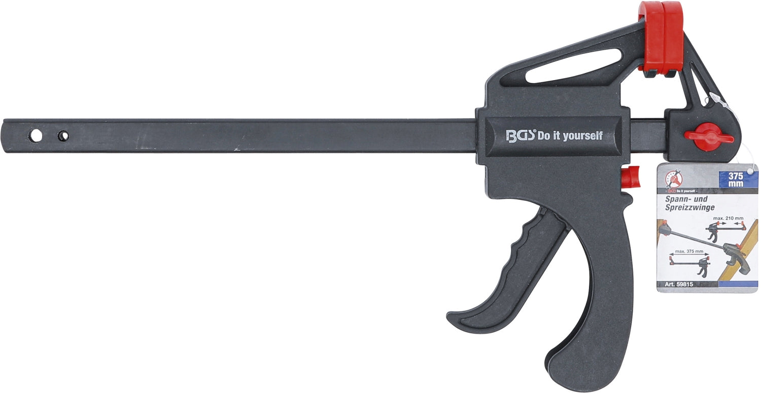 BGS DIY 59815 Spannzwinge Spreizzwinge Pistolenform Länge 375mm