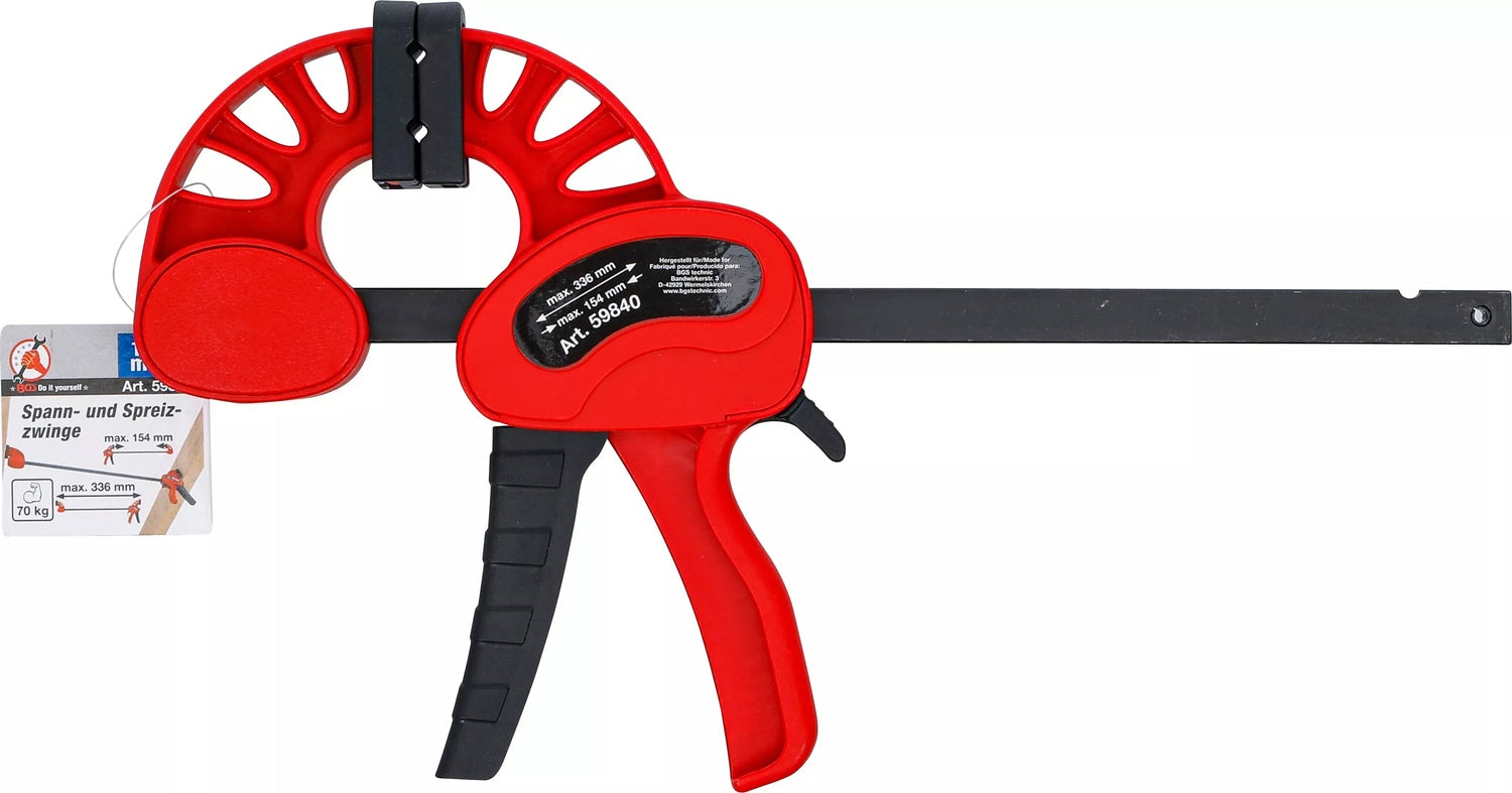 BGS DIY 59840 Spannzwinge Spreizzwinge 150mm Spannkraft 700N