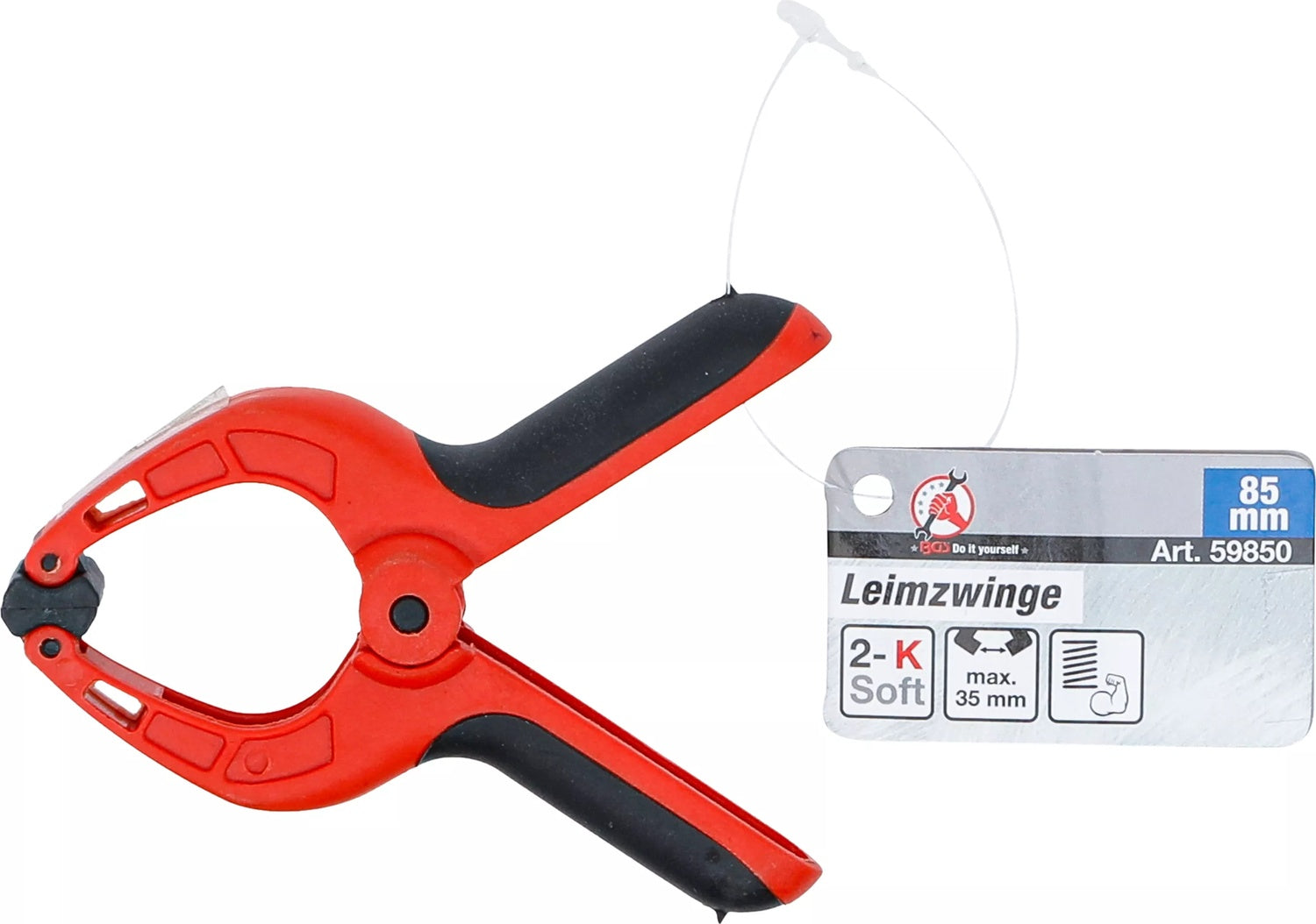 BGS DIY 59850 Leimzwinge Nylon Länge 85mm Spannbereich 0-35mm