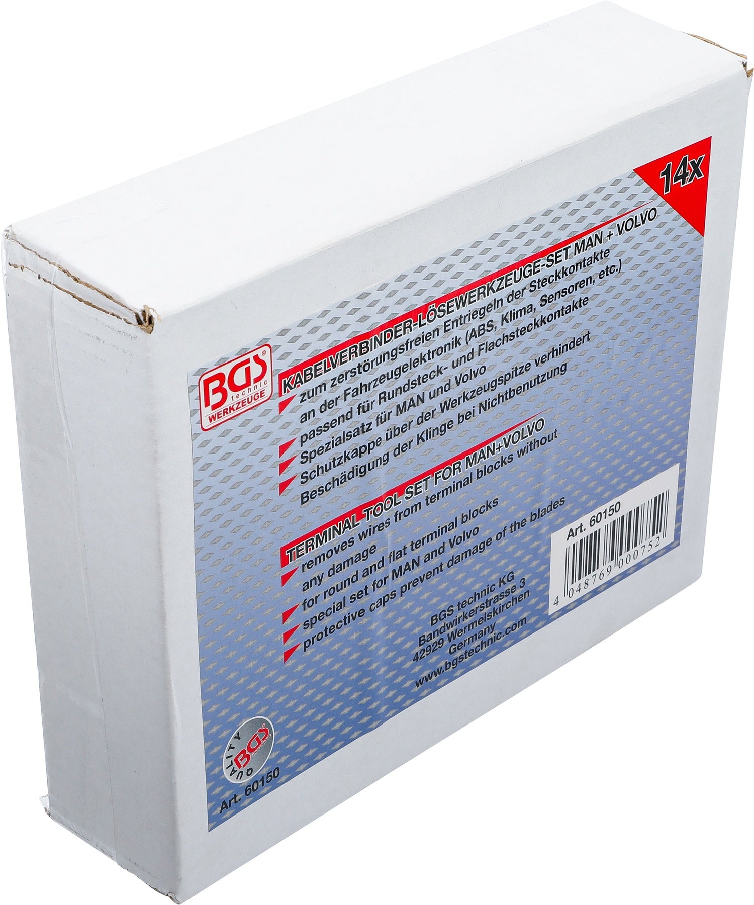 BGS 60150 Satz Entriegelungswerkzeug Auspinwerkzeug KfZ Kabel Stecker MAN Volvo 14-teilig