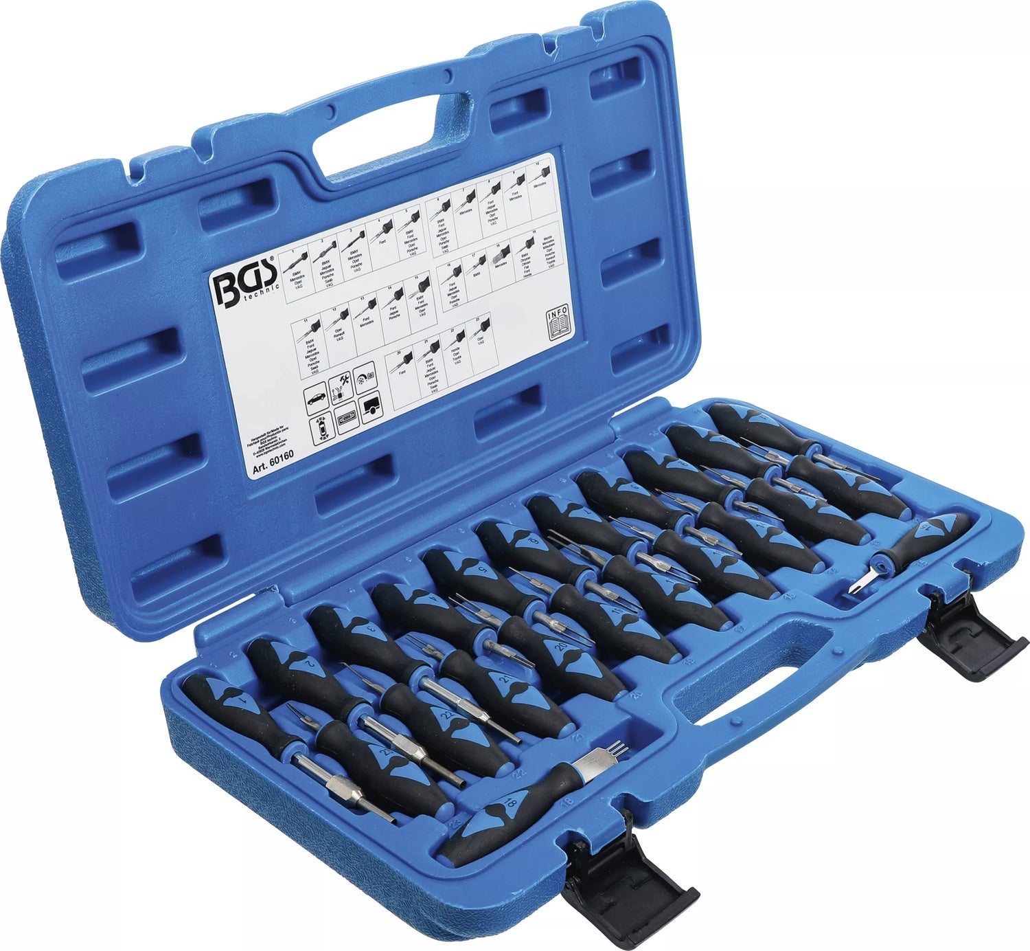 BGS 60160 Satz Entriegelungswerkzeug Kfz Stecker 23 teilig