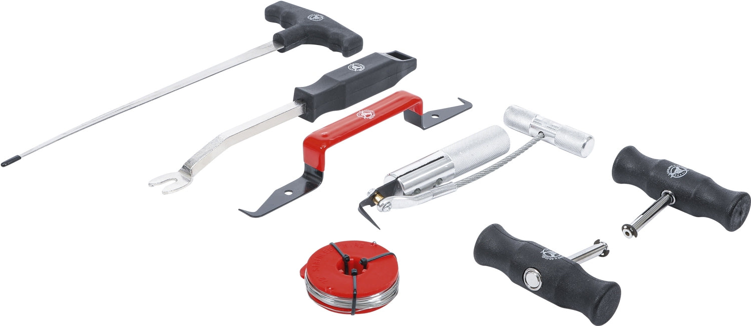 BGS DIY 60300 Ausbauset Windschutzscheibe Montagesatz Scheibenausbau 7 teilig