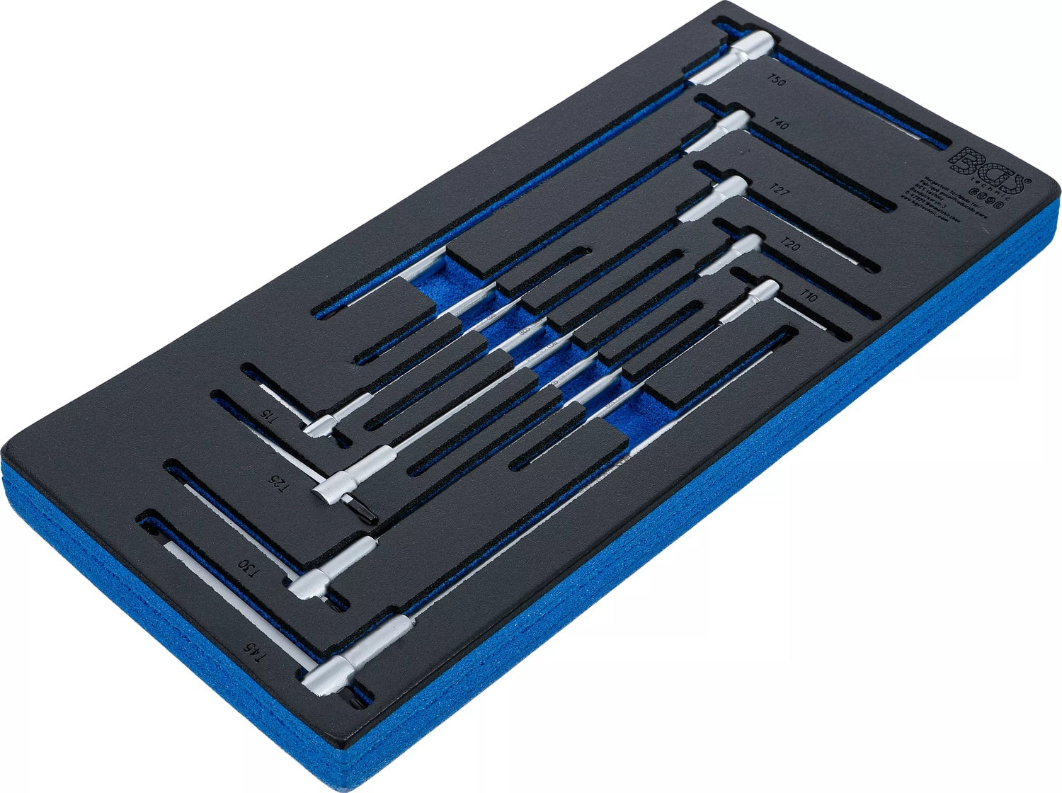 BGS 6090 Satz Schraubendreher T-Gleitgriff T-Profil (für Torx) T10-T50 Werkstattwageneinlage 1/3