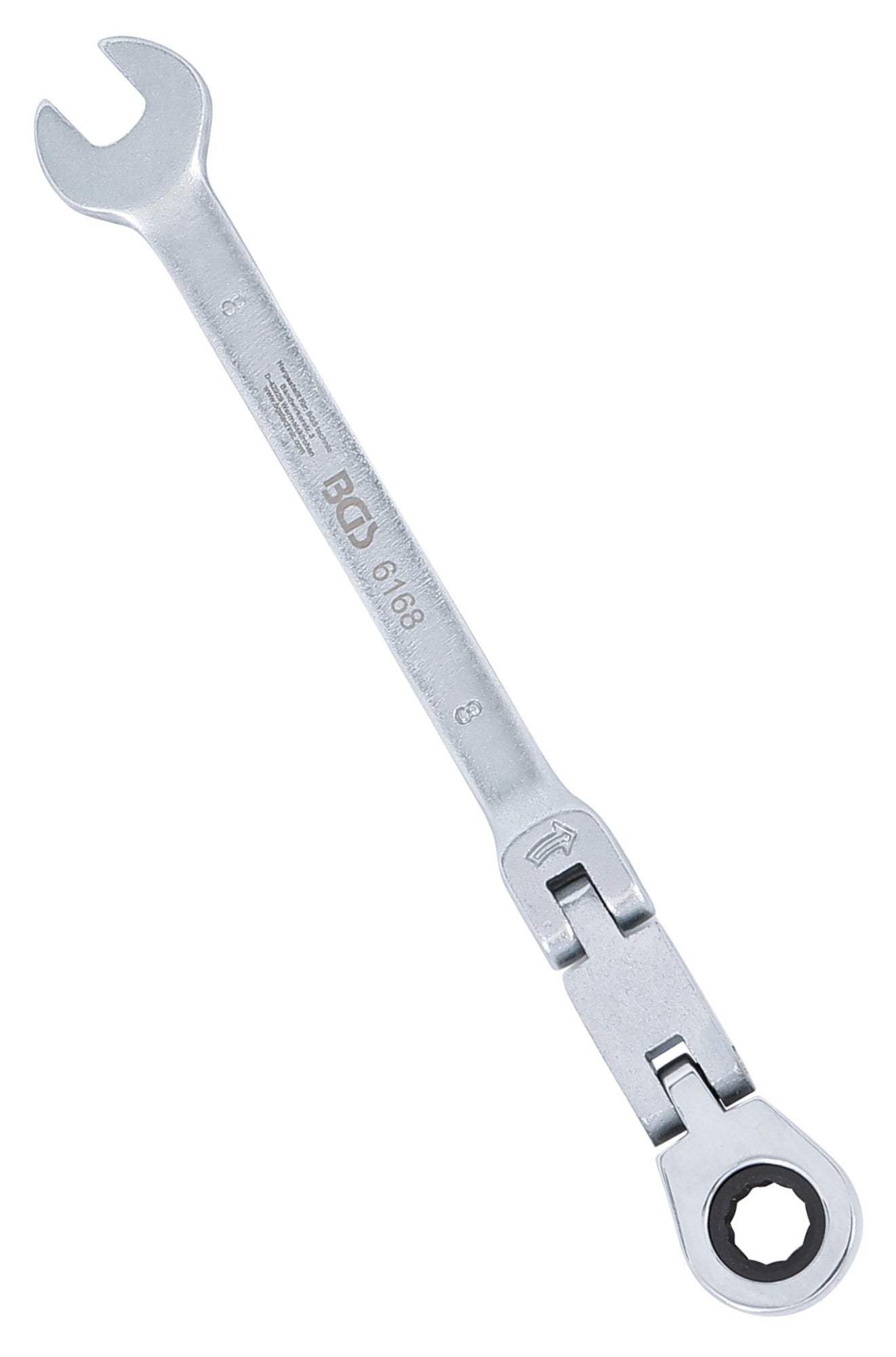 BGS 6168 Doppelgelenk Ratschenringmaulschlüssel abwinkelbar SW 8mm metrische Ausführung
