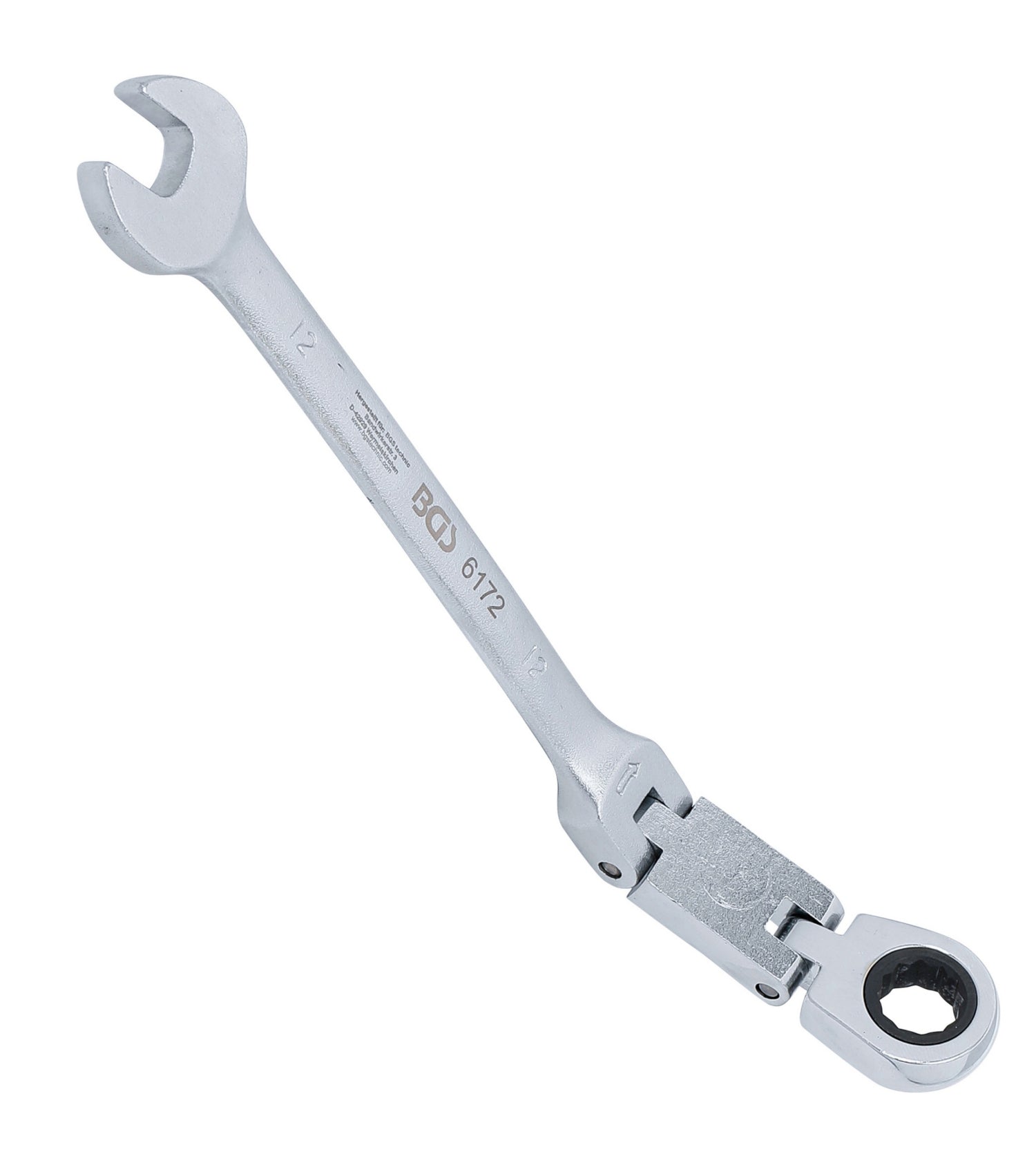 BGS 6172 Doppelgelenk Ratschenringmaulschlüssel abwinkelbar SW 12mm metrische Ausführung