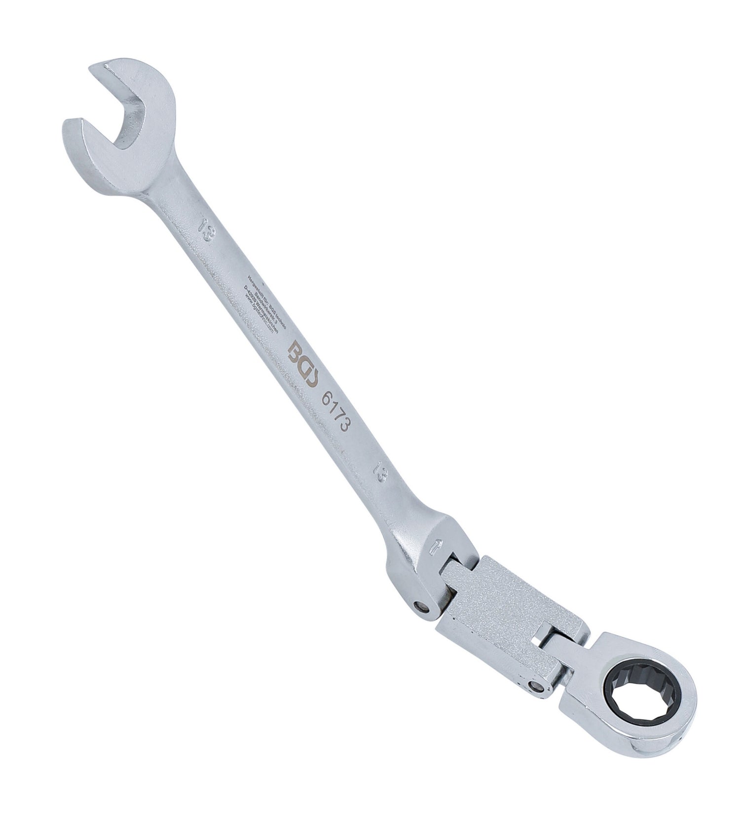 BGS 6173 Doppelgelenk Ratschenringmaulschlüssel abwinkelbar SW 13mm metrische Ausführung