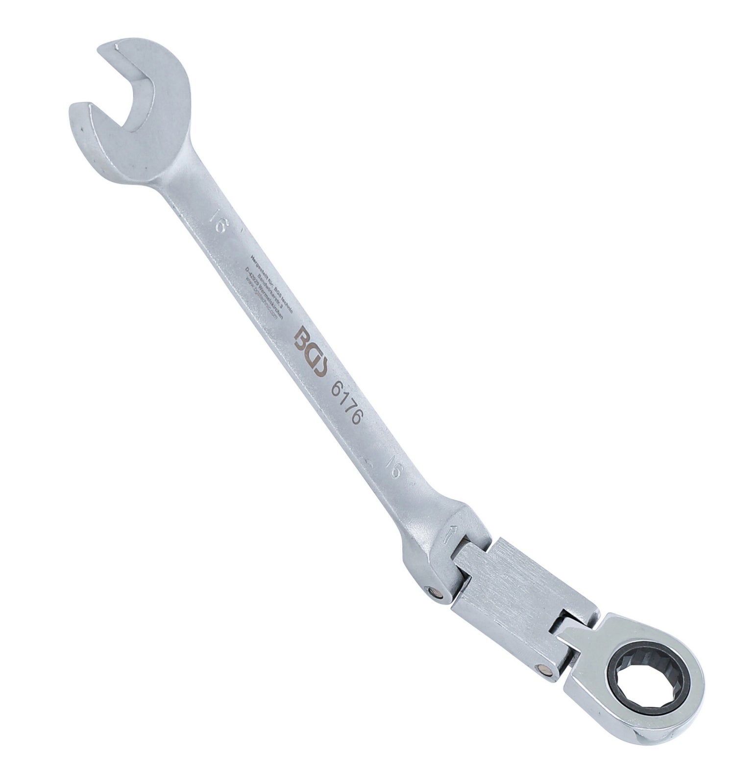 BGS 6176 Doppelgelenk Ratschenringmaulschlüssel abwinkelbar SW 16mm metrische Ausführung